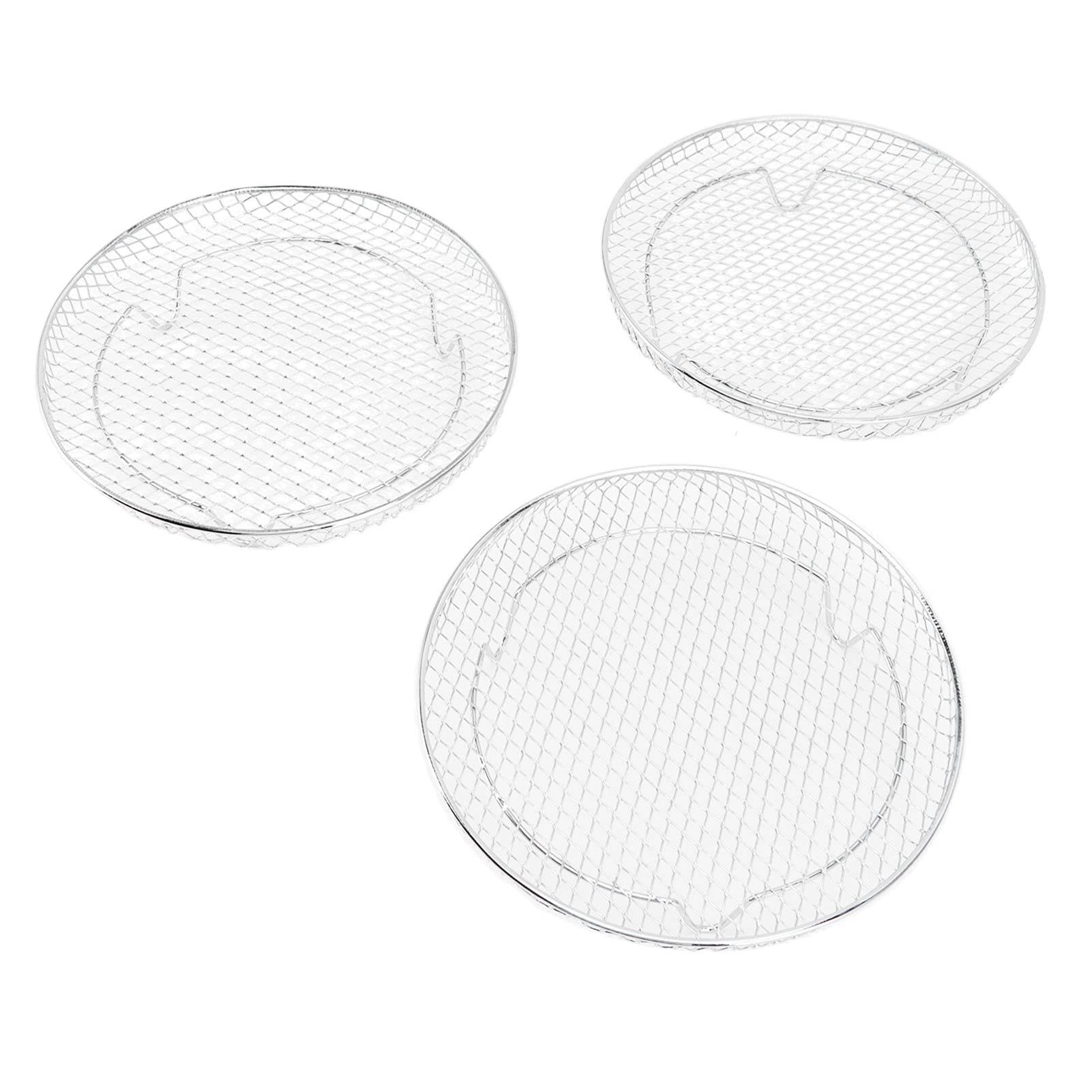 Qinlorgo 3-Piece Air Fryer Rack Set - Stainless Steel Cooking Racks for Air Fryer & Pressure Cooker - Perfect for Roasting, Baking & Dehydrating Food