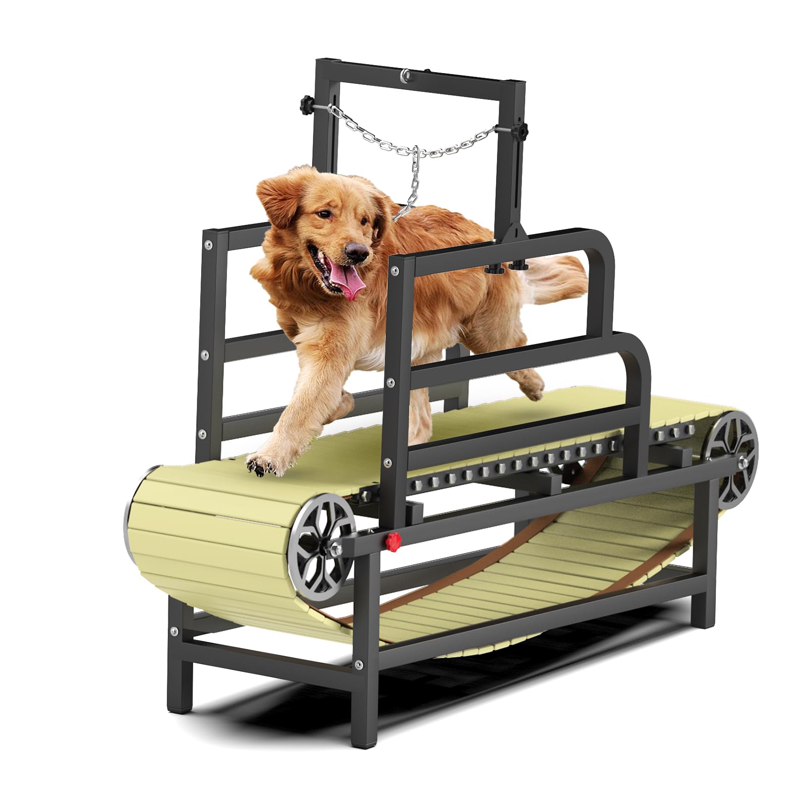**KDSOM Dog Treadmill for Large & Medium Dogs - Adjustable Pet Running Machine with Brake, Easy to Move, Supports Up to 220lbs - Perfect for Indoor Exercise, Weight Loss & Training**
