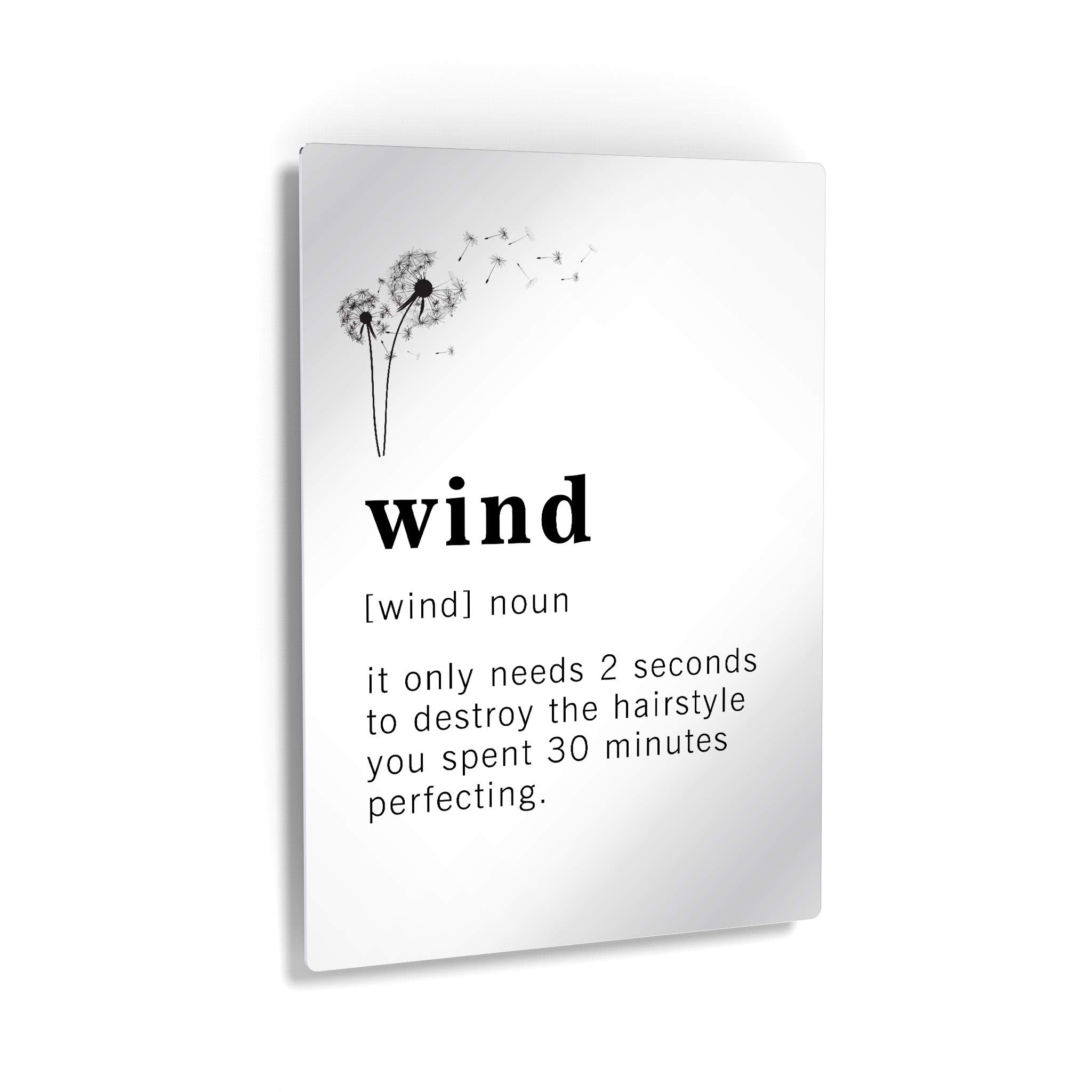 Funny Noun Dictionary Definition of Wind Metal Print - Inspirational Quote Wall Art for Office, Living Room, Bedroom & Bathroom - Ready to Hang Home Decor (40x30 Inches, Made in USA) - Perfect for Gifts, Housewarming & Adding Humor to Your Space