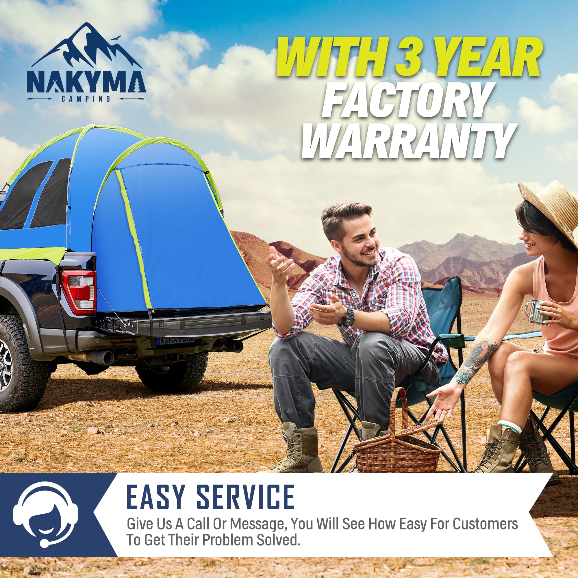 **Waterproof Truck Bed Tent for 5.5-6.7 FT Pickup Trucks | PU3000mm Double Layer Camping Tent with Expandable Awning & Rainfly | Perfect for Outdoor Adventures, Road Trips & Off-Grid Camping**