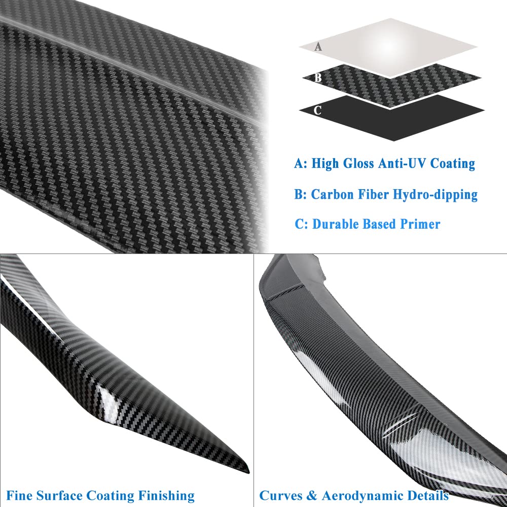 Carbon Fiber Trunk Spoiler for Audi A5 Coupe 2007-2016 (8T3) - Hydro-Dipped Aero Wing | Enhances Style & Performance for Street Racing & Car Shows