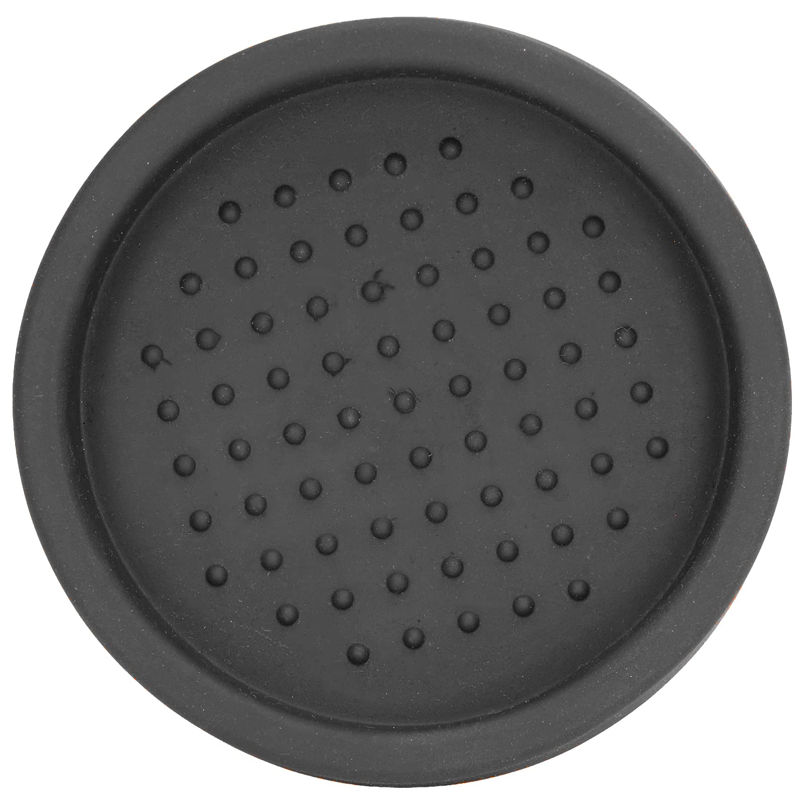 Premium Round Silicone Coffee Tamper Mat - Heat Resistant, Non-Slip Espresso Tamping Pad for Home Baristas - Perfect for Espresso Machines, Coffee Shops & Kitchen Countertops (Black)