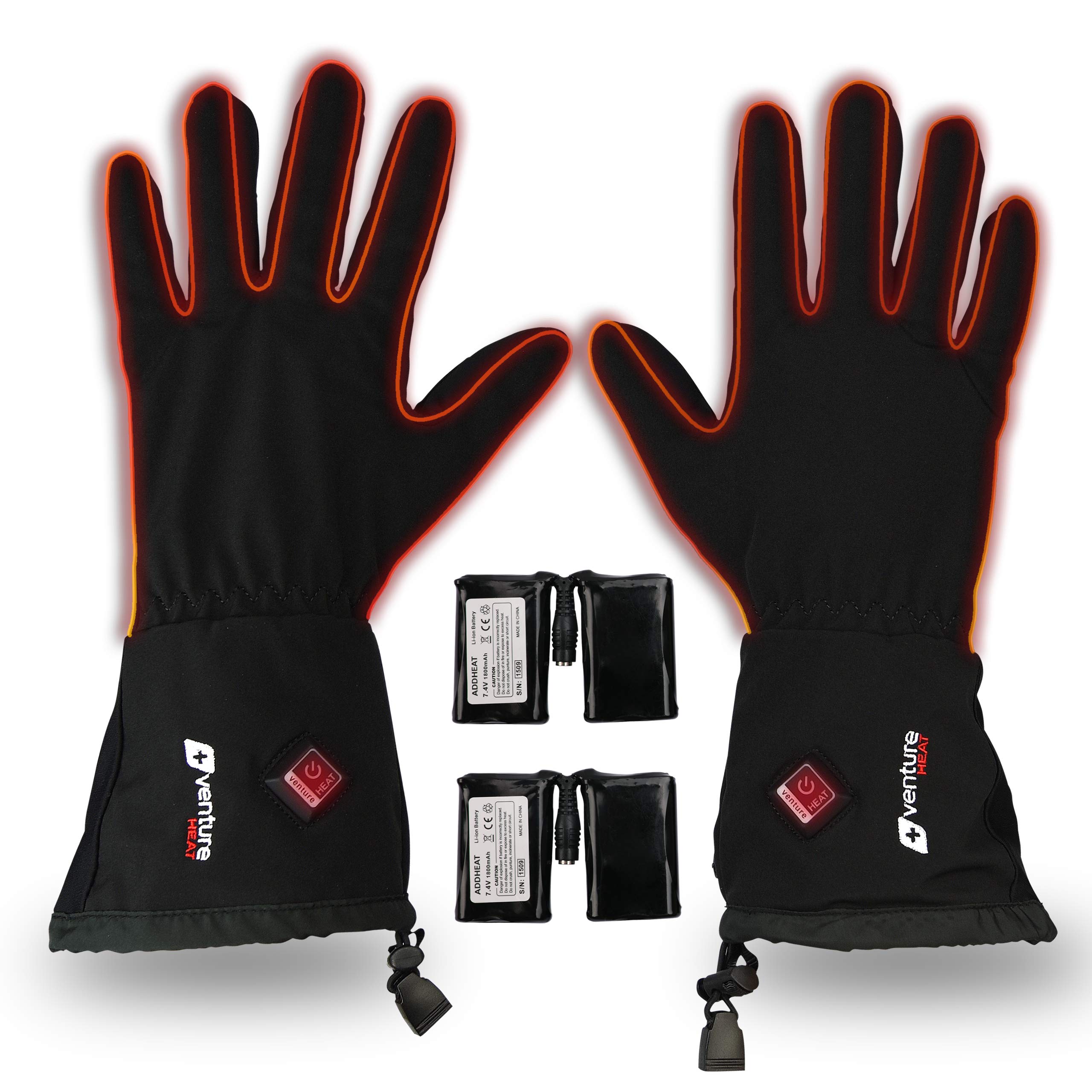 Venture Heat Rechargeable Heated Gloves - 16 Watt Battery Electric Hand Warmers for Men & Women | Waterproof & Windproof | Perfect for Skiing, Hiking, Hunting & Winter Outdoor Activities