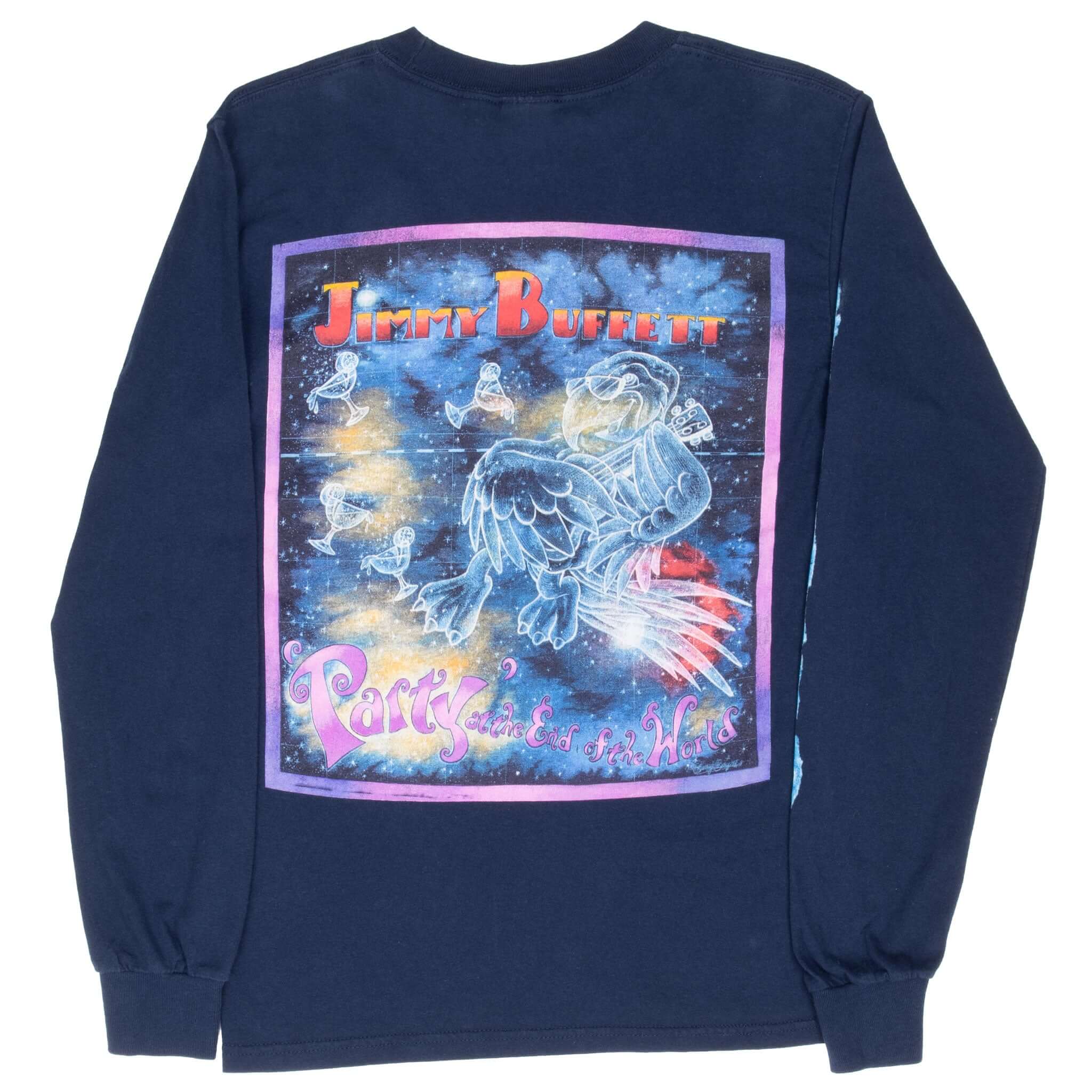 Vintage Jimmy Buffett Party at the End of the World 2006 Long Sleeve T-Shirt Small - Retro Concert Tee for Music Fans & Beach Lovers