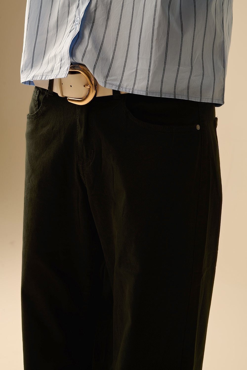 Black Wide Leg Trousers for Women - High Waist Straight Pants for Office, Casual & Evening Wear