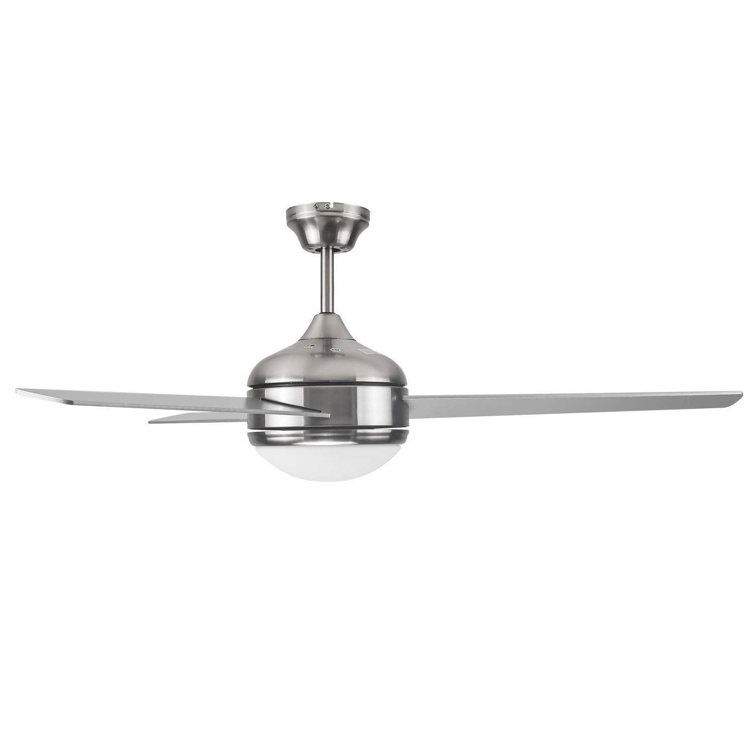 Design House 157339 Treviento 52-Inch Indoor Ceiling Fan with Light Kit in Satin Nickel Finish - Perfect for Living Room, Bedroom, and Office Spaces