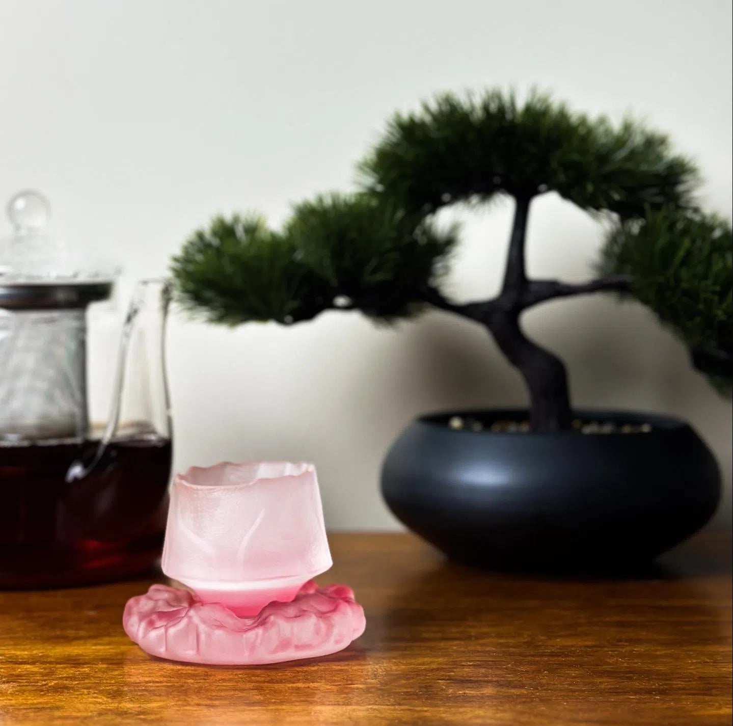 Japanese Frosted Hammer Design Glass Teacup with Saucer - Elegant Tea Set for Matcha, Green Tea & Herbal Tea - Perfect for Home, Office & Japanese Tea Ceremony