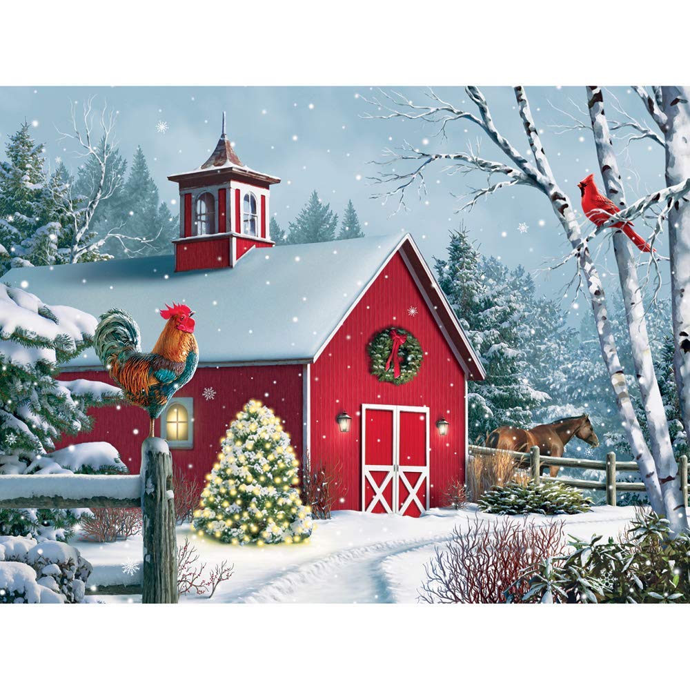 300 Piece Jigsaw Puzzle for Adults - 'Winter Barn II' Landscape Art by Alan Giana - 18