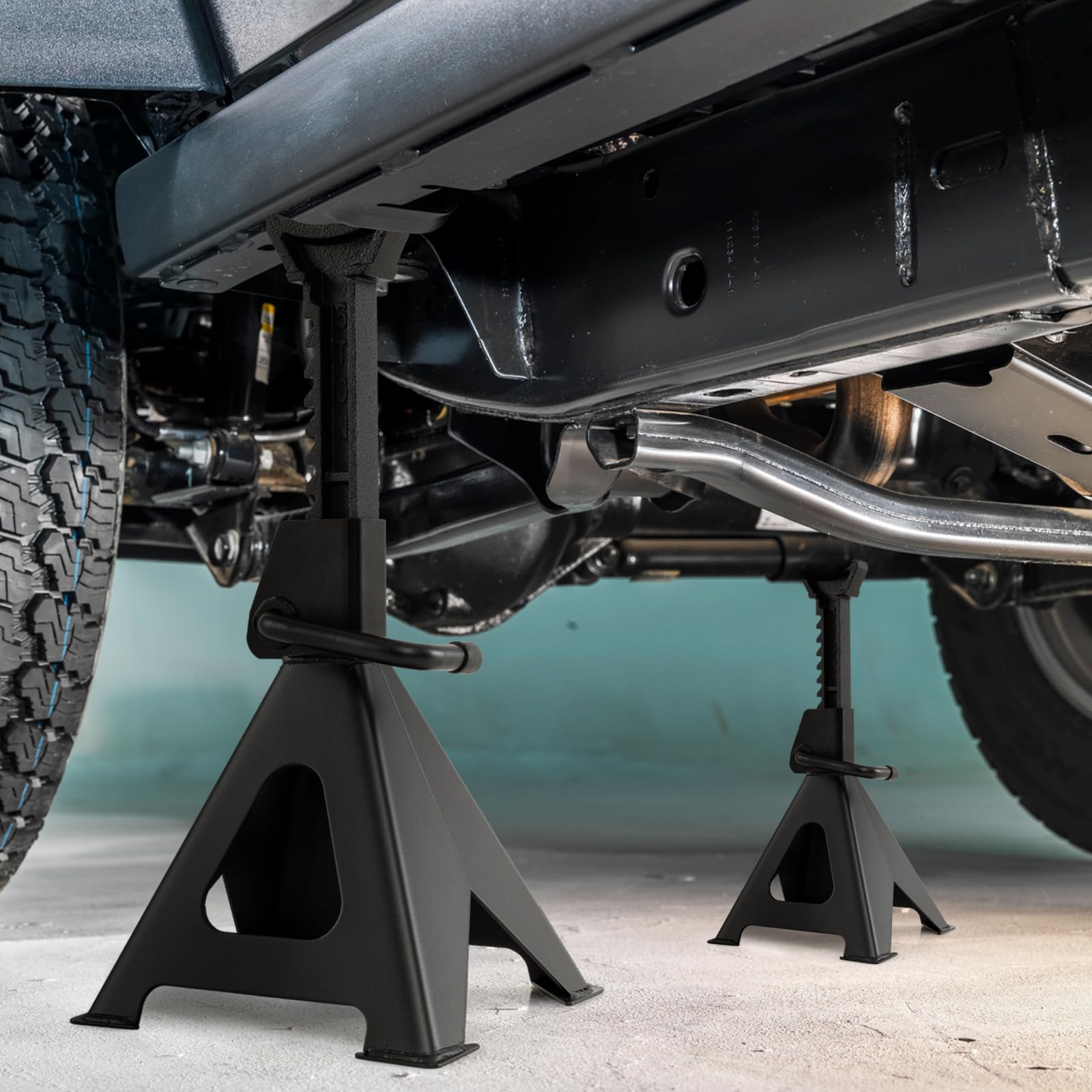 6 Ton Heavy Duty Steel Jack Stands - 4 Pack Adjustable Lift Jack for Car, Truck, SUV & Boat Trailer - Perfect for Vehicle Maintenance, Garage Repair & Emergency Roadside Support