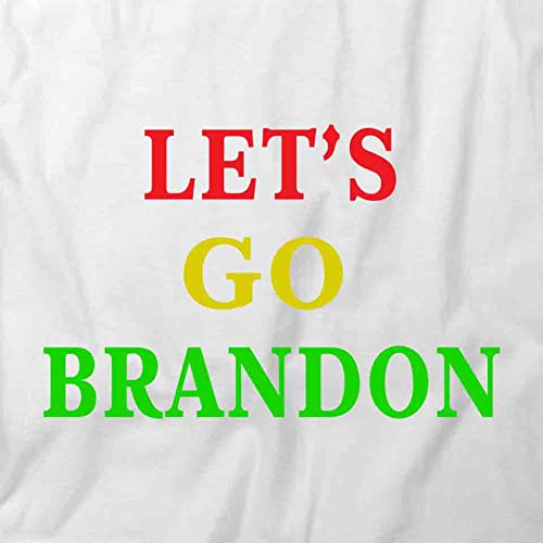 Let's Go Brandon T-Shirt - Funny Political Graphic Tee for Men & Women | Anti-Biden Republican Humor Shirt | White Printed Cotton T-Shirt | Great for Protests, Rallies & Conservative Events