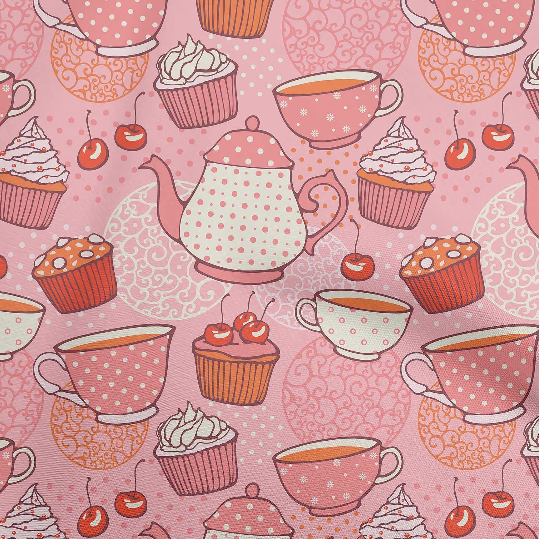 oneOone Viscose Jersey Peach Fabric - Soft Tea Party Dress Material, 60 Inch Wide Printed Fabric by The Yard for DIY Dresses, Skirts & Home Decor