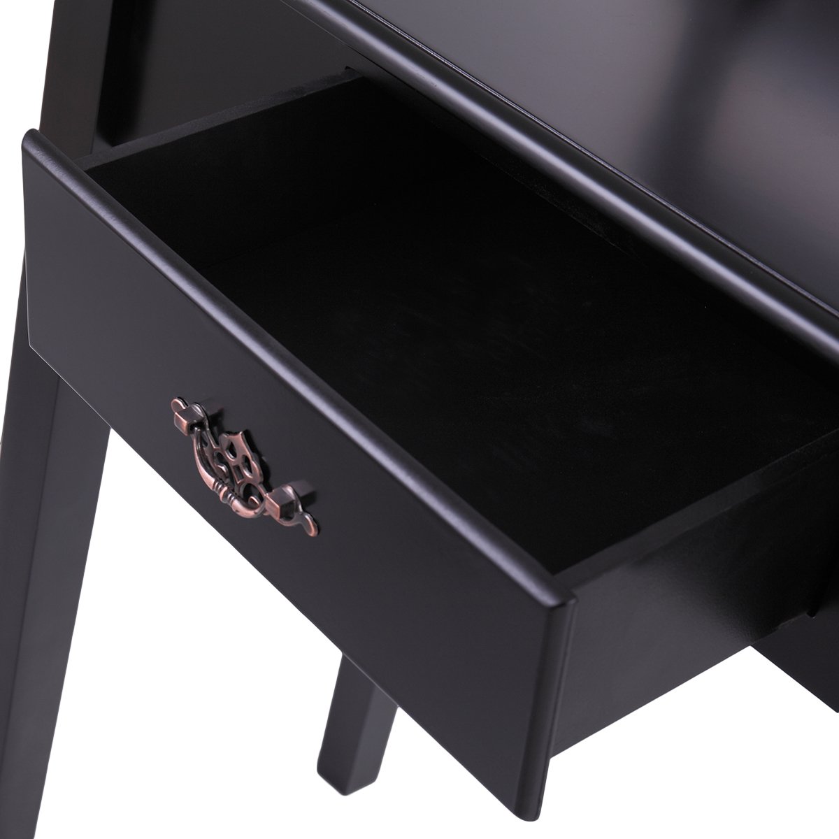 Vanity Desk with Swivel Mirror & Soft Stool - Modern Makeup Dressing Table with Drawers, White Bedroom Vanity Set for Women & Girls | Perfect for Makeup, Skincare & Jewelry Organization in Home, Studio or Dorm Room