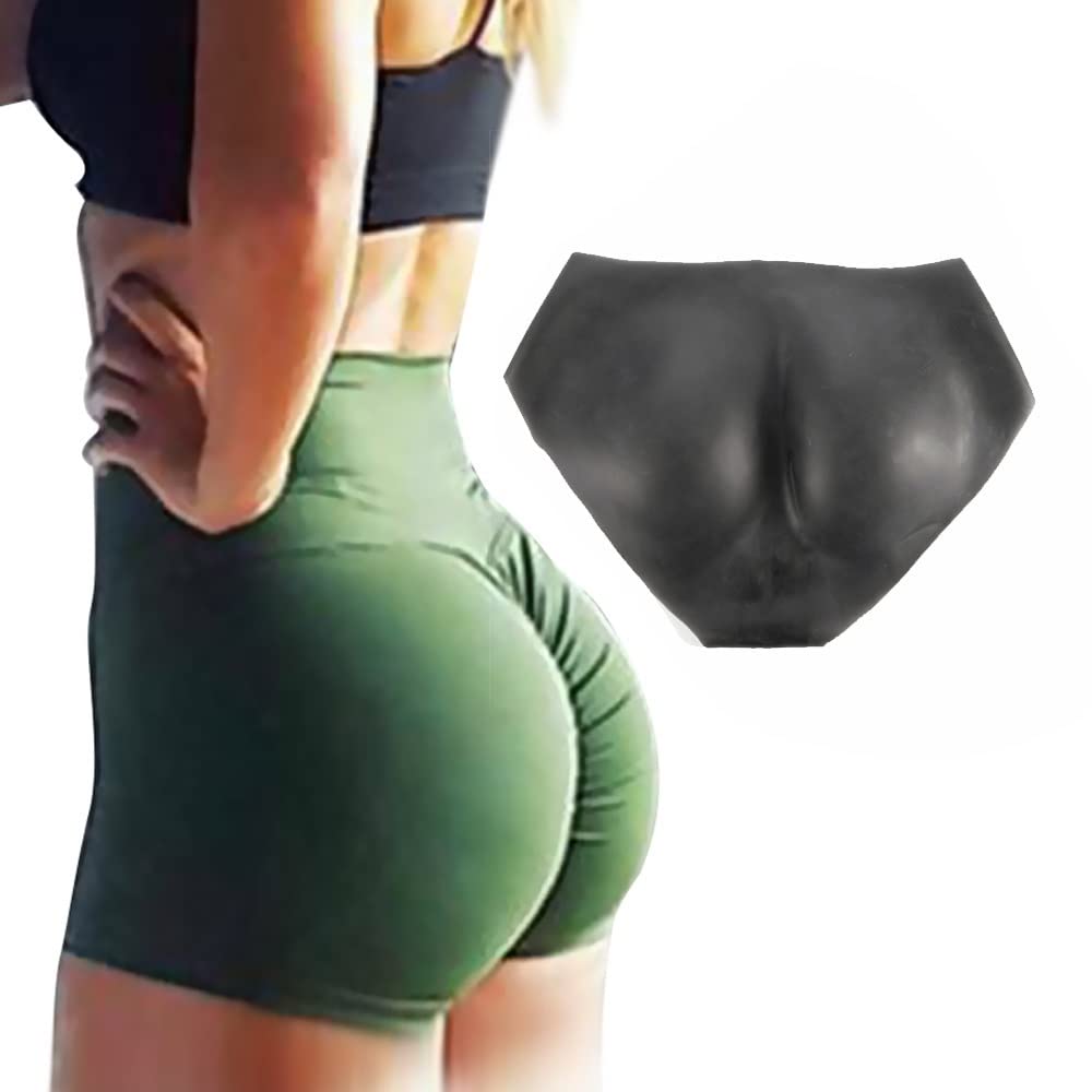 GGQQ Women's Silicone Butt Enhancer Padded Hip Underwear - Seamless Shapewear for Lifting & Contouring - Fake Butt Pads for Skirts, Dresses, Jeans & Tights (Black, Size E~1000g) - Perfect for Body Shaping, Cosplay & Everyday Confidence Boost