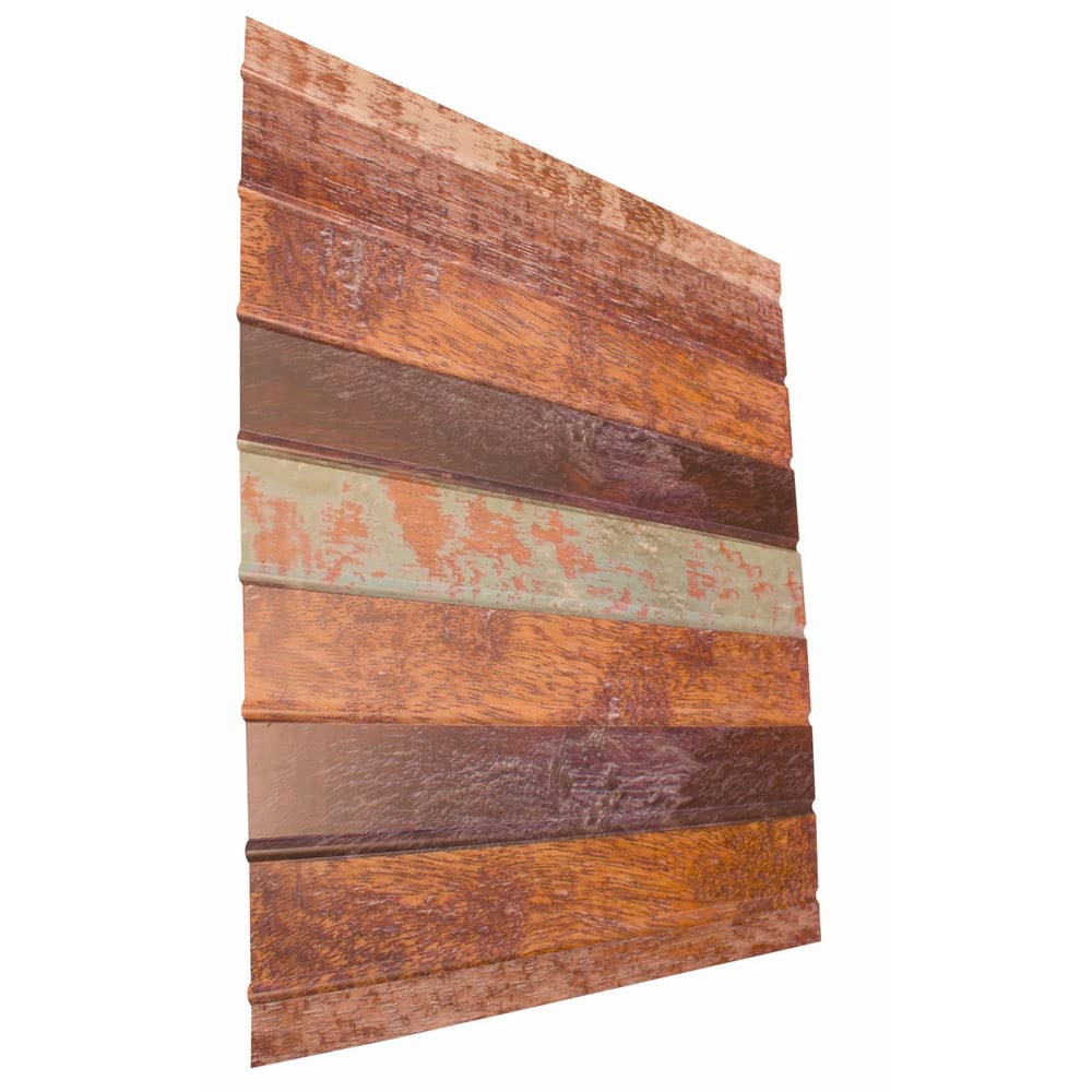 1010 The Prairie PVC 2' x 2' Drop-in Ceiling Tiles - Pack of 10, Wood Grain Texture - Soundproof & Fire Resistant for Office, Home & Commercial Use
