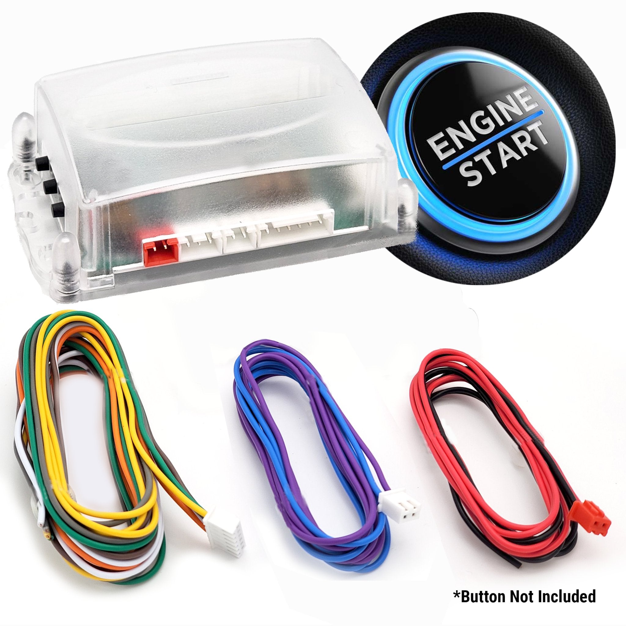 1903 Rambler Model F Keyed Engine Ignition to Push Button Start Conversion Kit - 12V Keyless Starter Switch with ON/OFF Function for Classic Car Restoration & Hot Rod Upgrades
