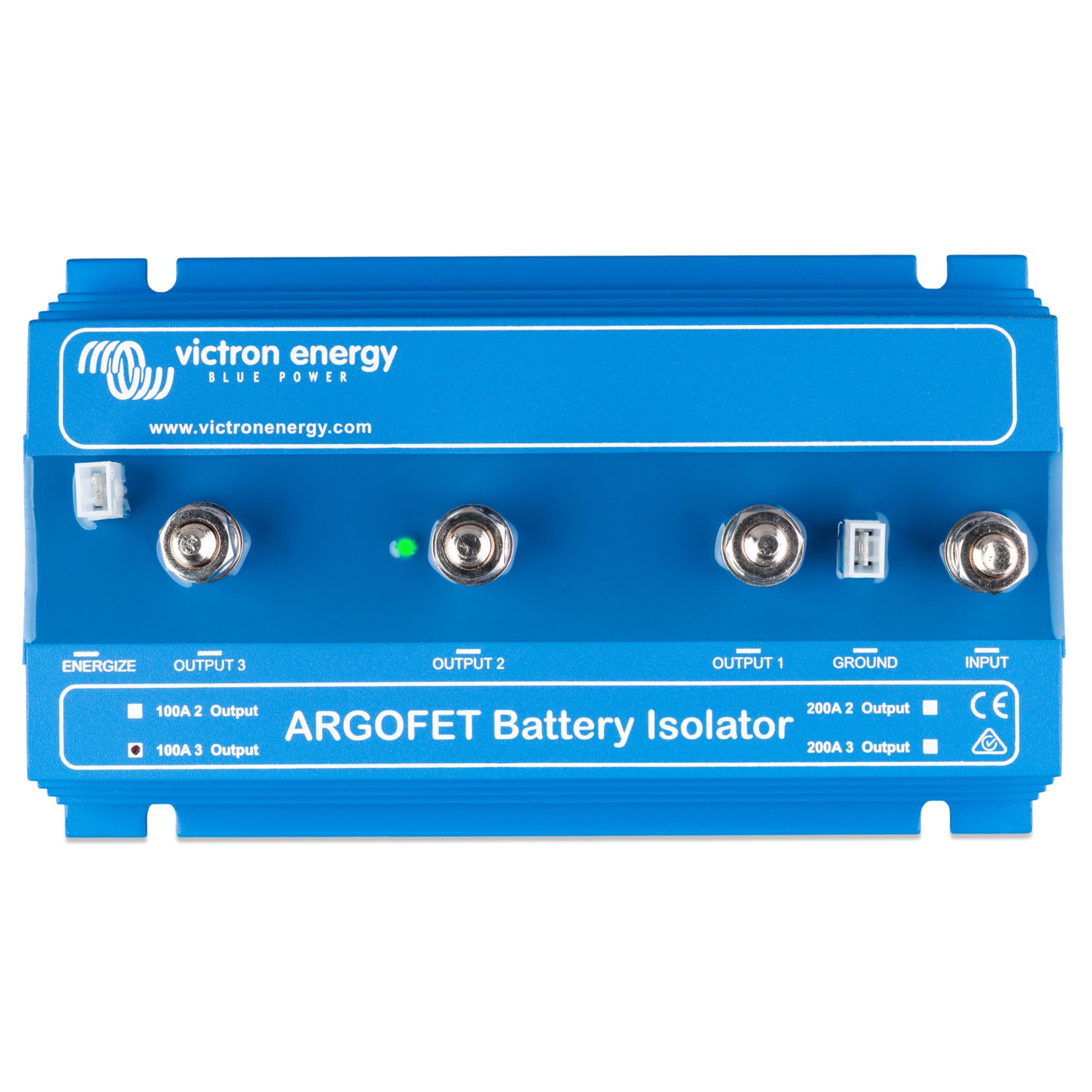 Victron Energy Argofet 100-3AC Battery Isolator - 100A 12V/24V for Marine, RV & Off-Grid Systems (3 Battery Banks) - Perfect for Boats, Campers & Solar Power Setups