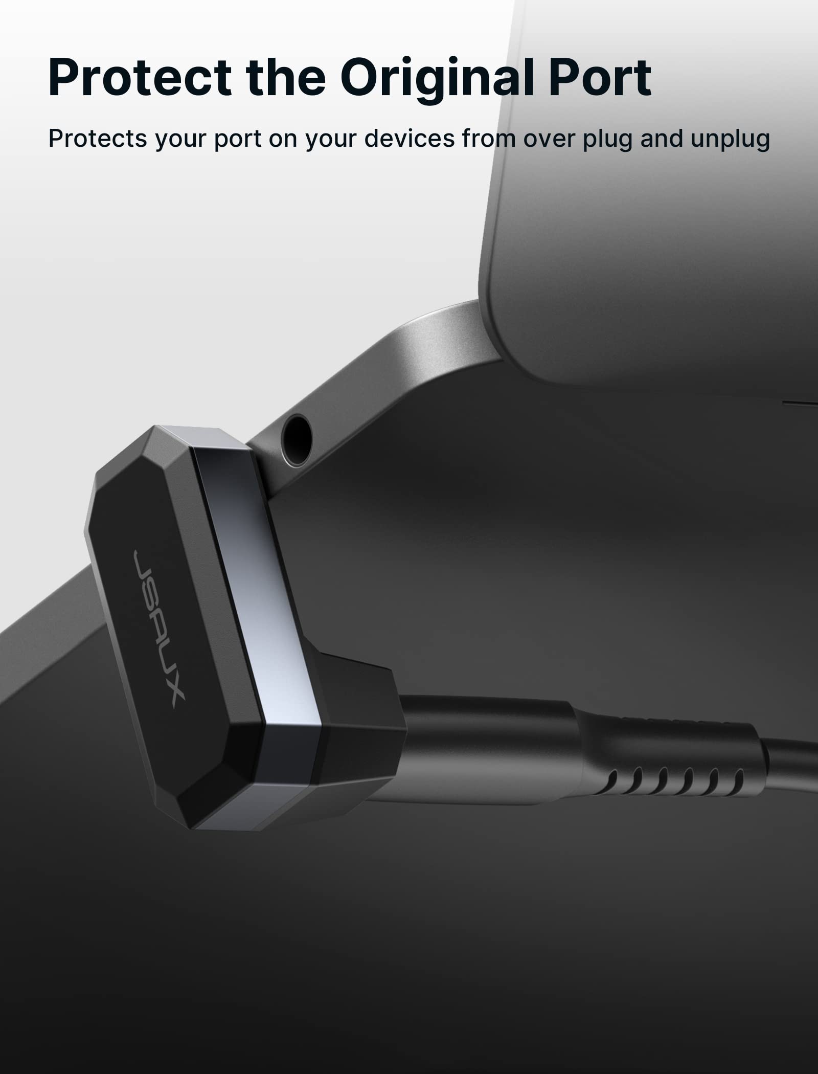 JSAUX 2-Pack 180 Degree USB C to USB C Adapter - PD 100W, 4K@60Hz, Compatible with Steam Deck, Nintendo Switch, VR Headsets, Laptops & Phones - Gray | Perfect for Gaming, Travel & Workspace Cable Management