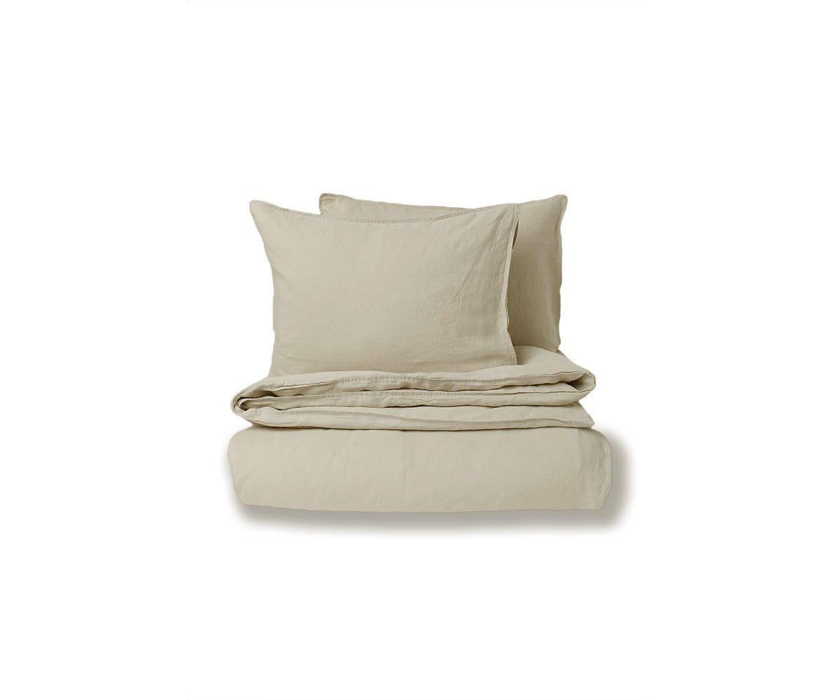 Premium Linen Duvet Cover Set with Shams - Breathable Taupe Bedding for All Seasons | Perfect for Master Bedroom, Guest Room & Airbnb