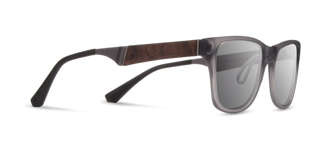 Shwood Canby ACTV Sunglasses - Matte Smoke Frame with Grey Polarized Lenses for Outdoor Sports & Driving | UV Protection & Anti-Glare