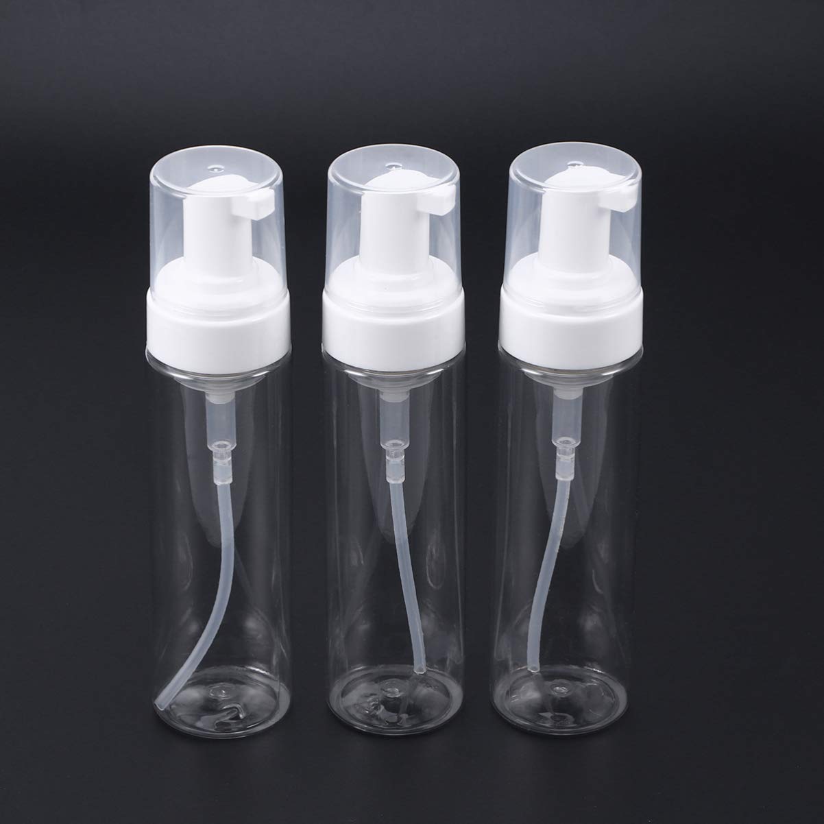 20pcs Refillable Plastic Pump Foam Dispensers - 200ml Empty Travel Soap Bottles for Shampoo, Facial Cleanser & Liquid Soap | Leak-Proof Cosmetic Containers for Home, Gym & Travel Use