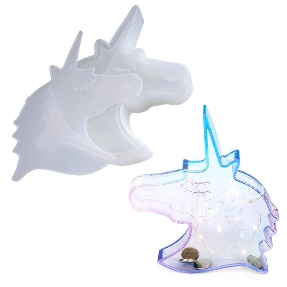 3D Unicorn Piggy Bank Silicone Mold for DIY Crafts - Epoxy Resin Casting Coin Storage Box - Perfect for Kids Savings, Birthday Gifts & Home Decor