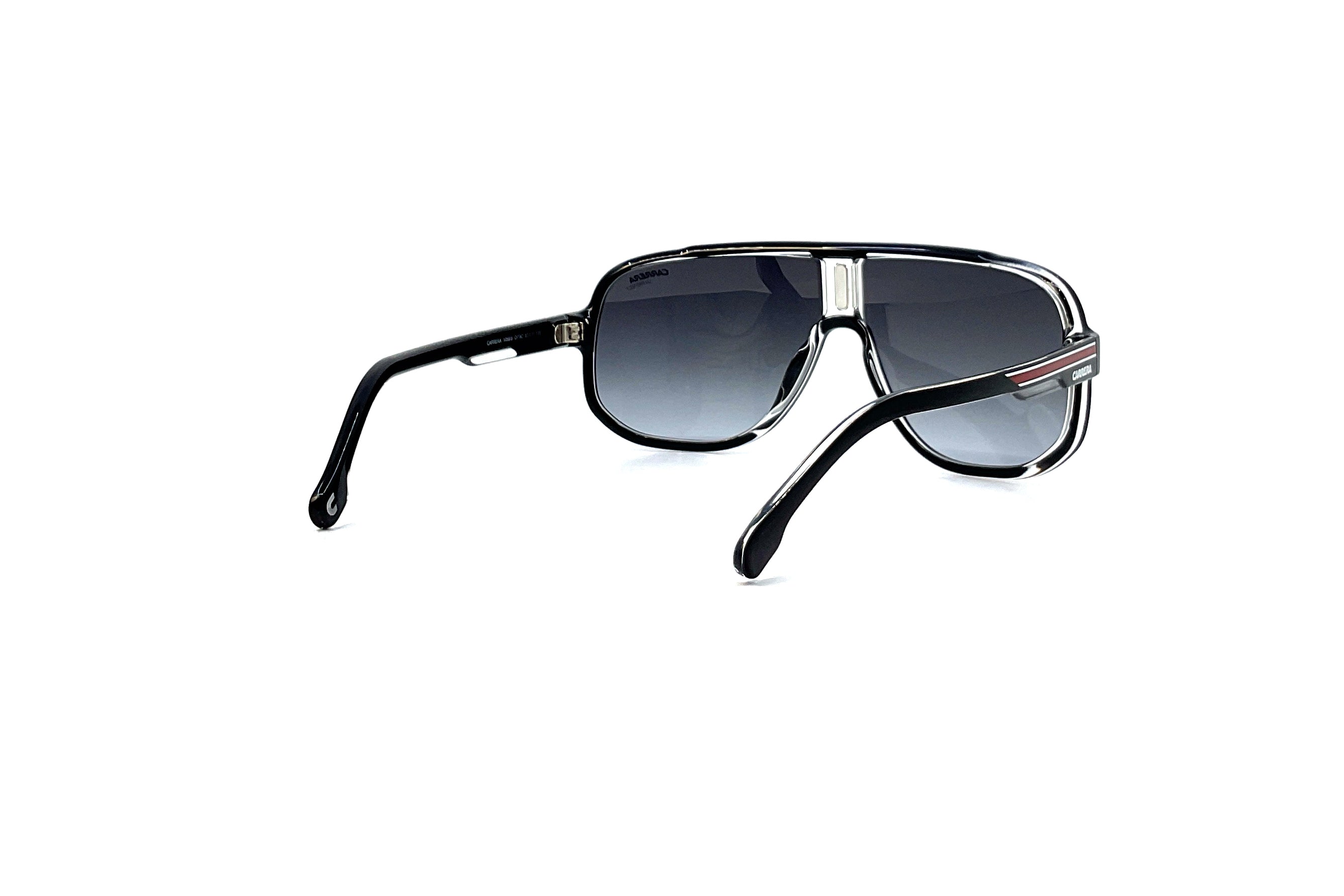 Carrera 1058/S Sunglasses - Black & Red Aviator Style for Men & Women - Perfect for Driving, Outdoor Sports & Fashion Accessories