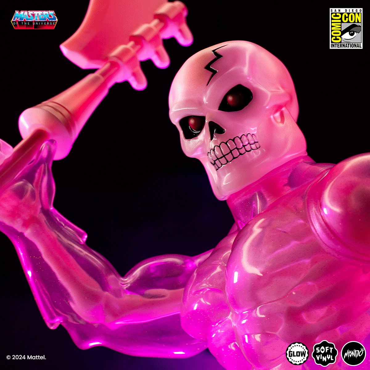 Masters of the Universe Scareglow Soft Vinyl Figure - Cherry Blossom Glow in The Dark Collectible Toy | Perfect for Display, Gift Giving & He-Man Fans Collection