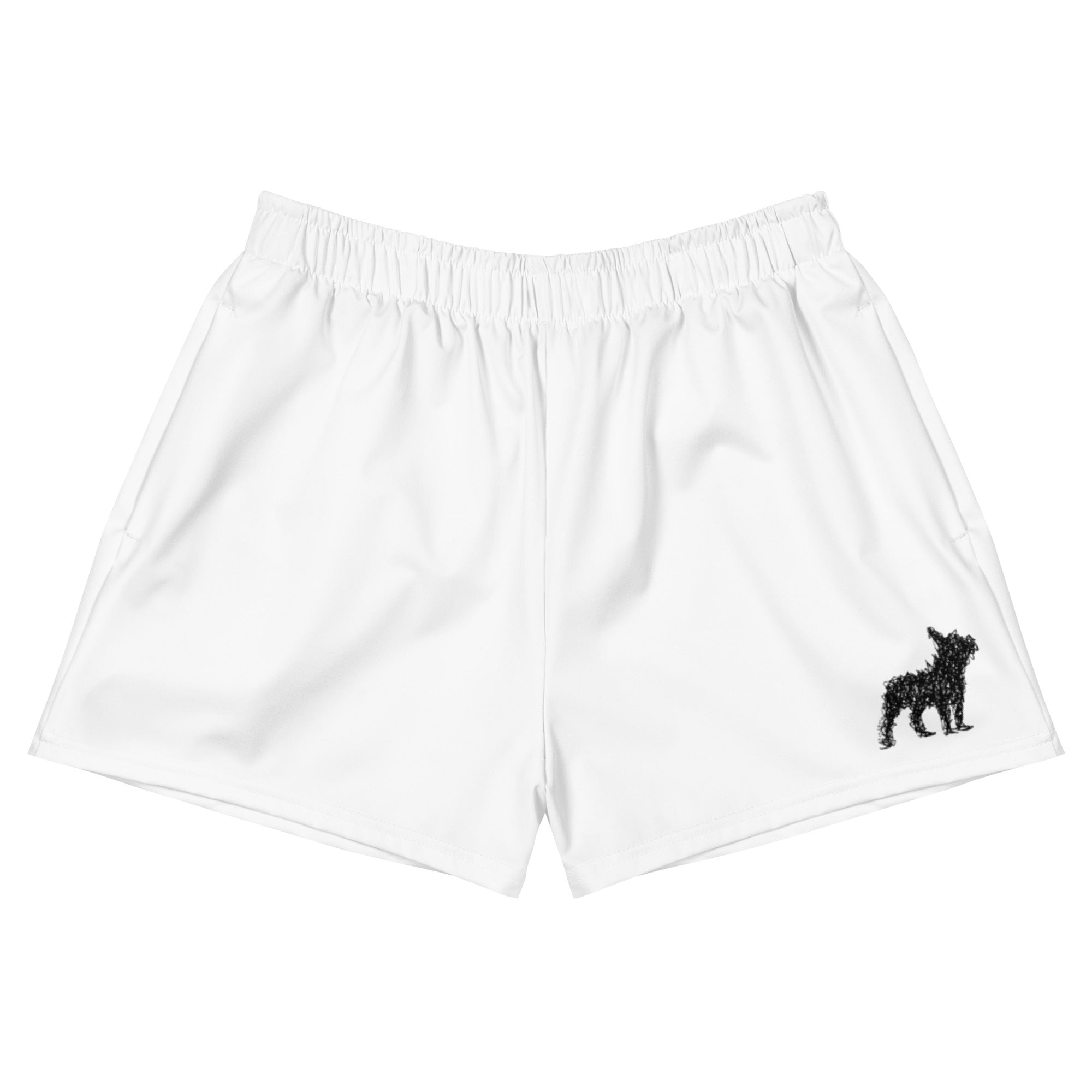 French Bulldog Print Women's Athletic Shorts - Comfortable Workout & Lounge Shorts for Running, Yoga, and Casual Wear