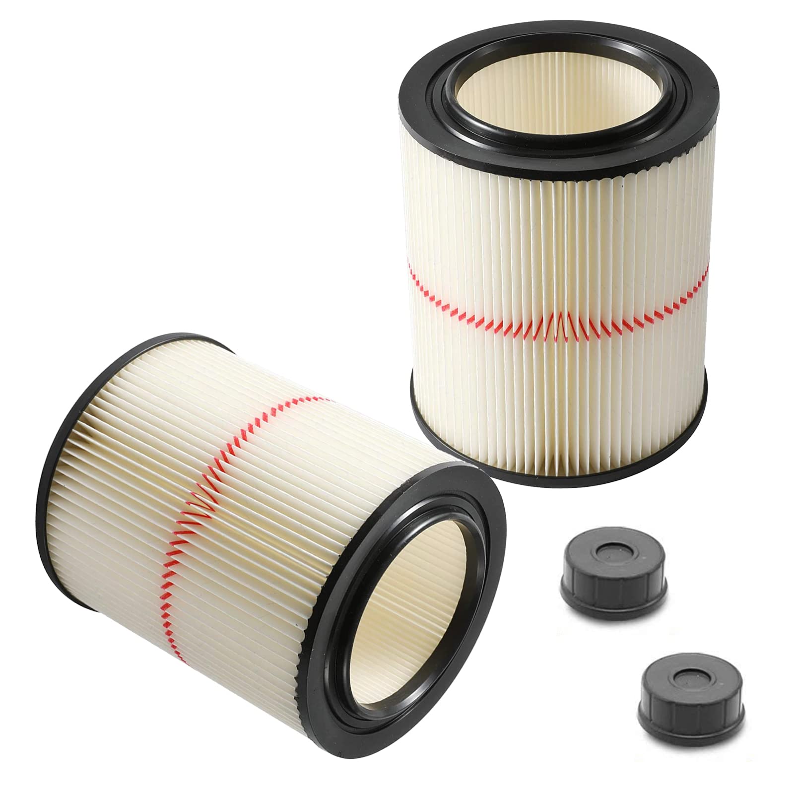 Craftsman Shop Vac 9-17816 Replacement Filter - 2 Pack Wet/Dry Air Filter Compatible with 5 Gallon & Larger Vacuum Cleaners - Perfect for Dust Collection, Workshop Cleaning & DIY Projects