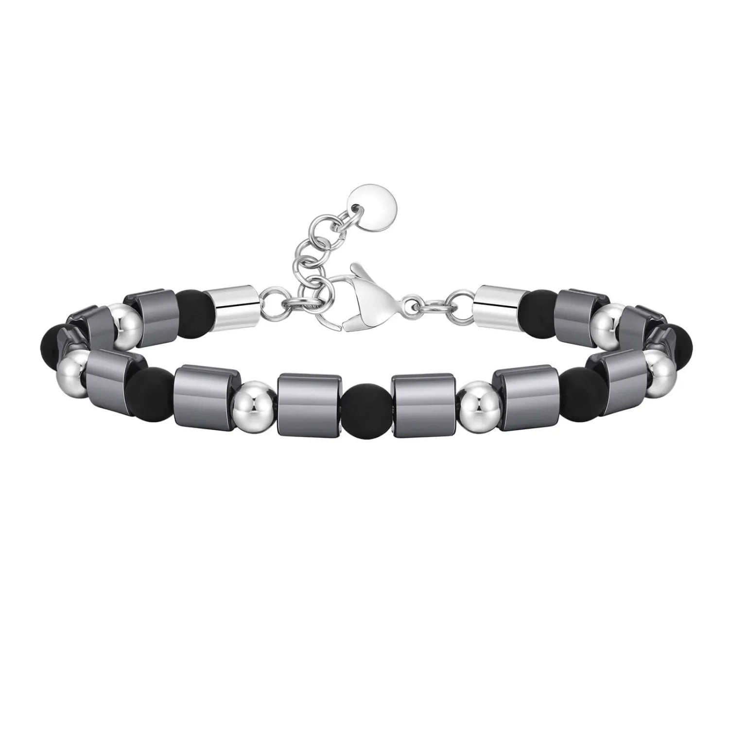 Natural Hematite Beaded Bracelet for Men & Women - Magnetic Healing Stone Jewelry for Stress Relief & Energy Balance - Perfect for Meditation, Yoga & Everyday Wear