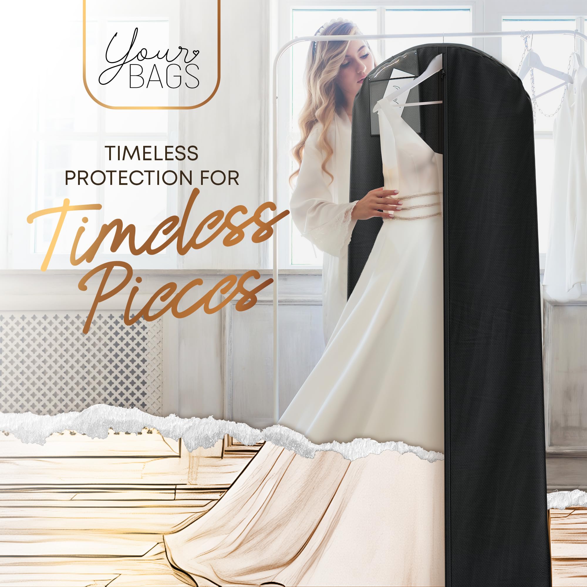 Your Bags Wedding Dress Garment Bag with Matching Tote - 72