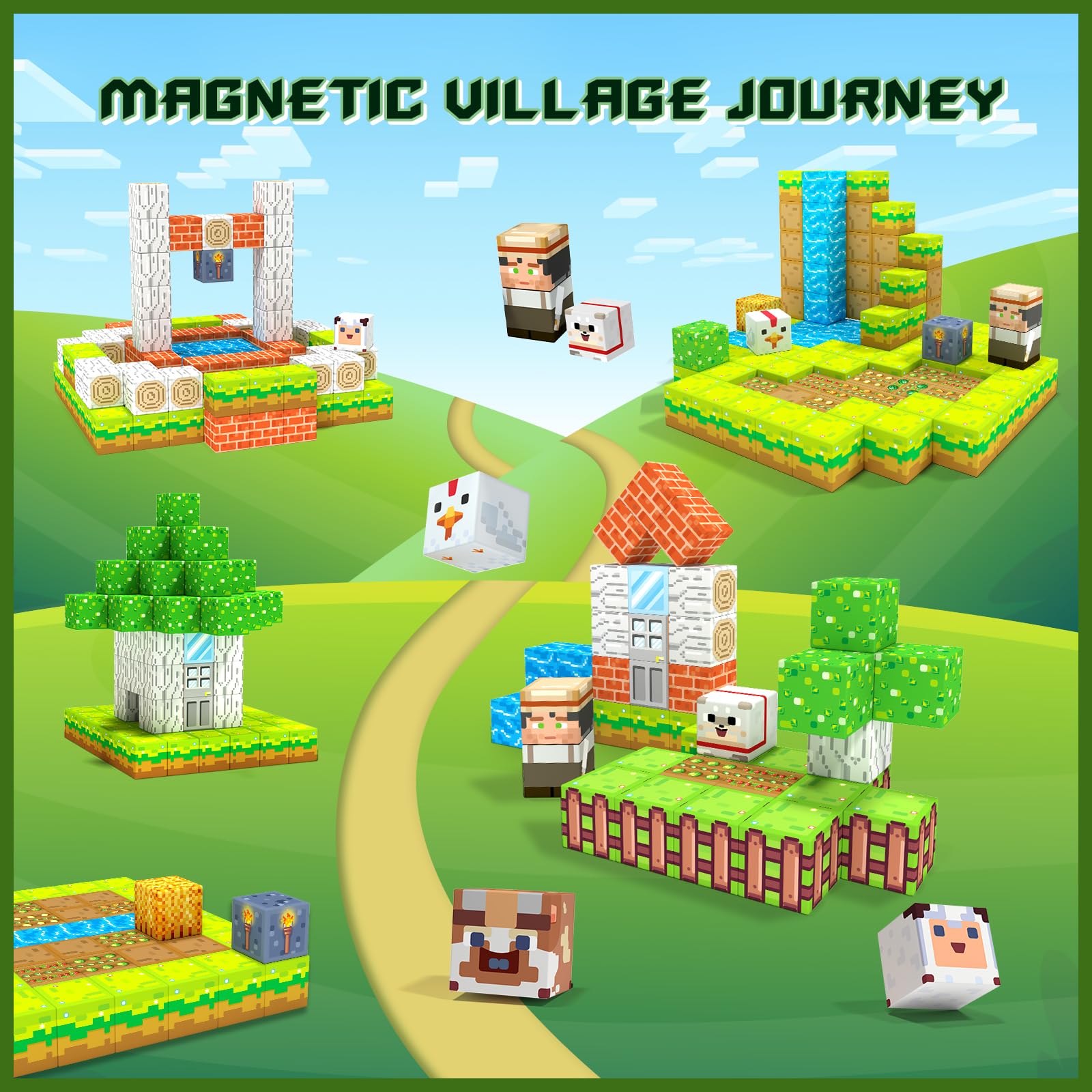 Magnetic Building Blocks for Kids - STEM Educational Toys for Ages 3-13 | Creative Construction Set for Boys & Girls | Perfect Christmas & Birthday Gift | Great for Classroom Learning & Home Play