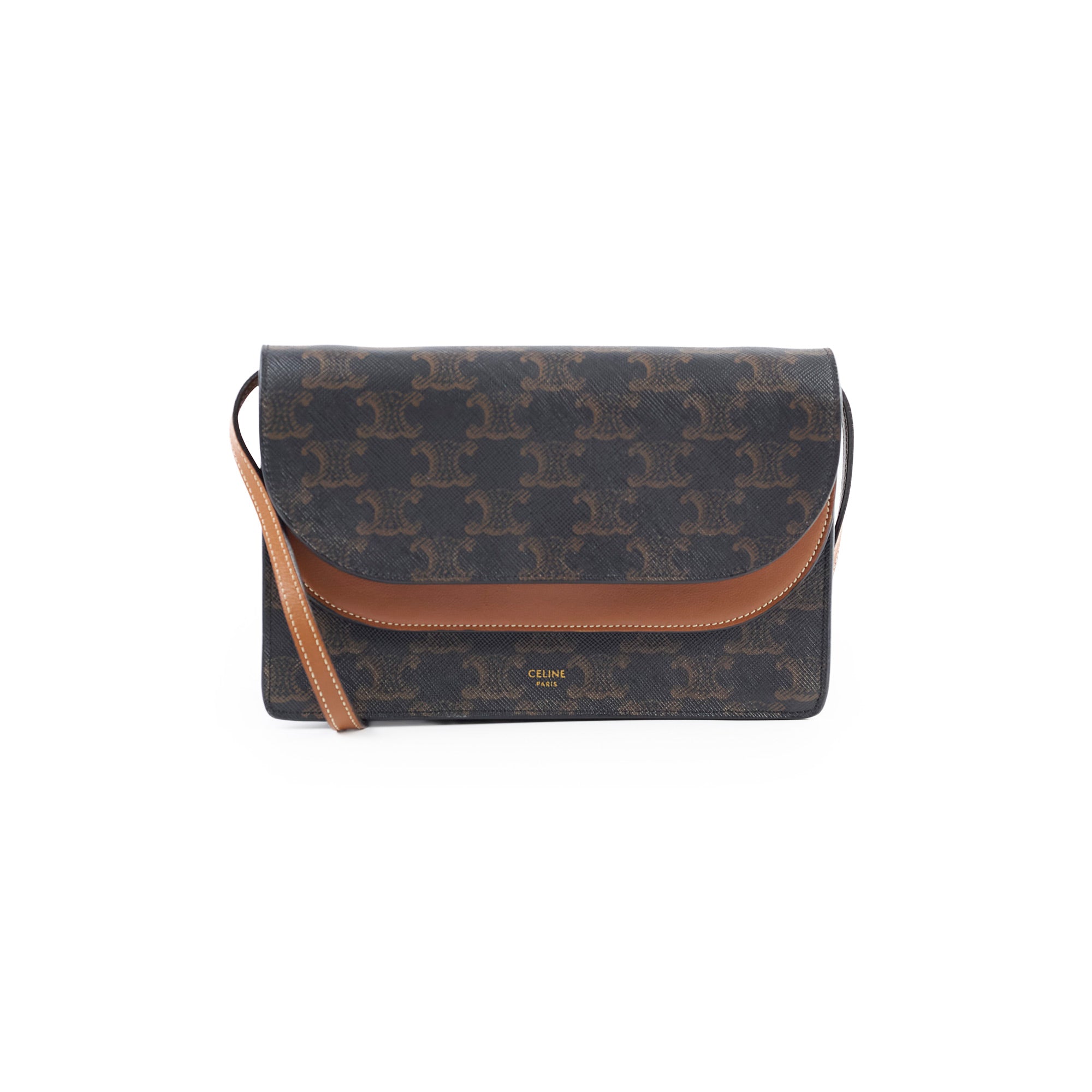 Celine Triomphe Canvas Wallet on Strap - Luxury Crossbody Bag for Women | Perfect for Everyday Use, Travel & Special Occasions