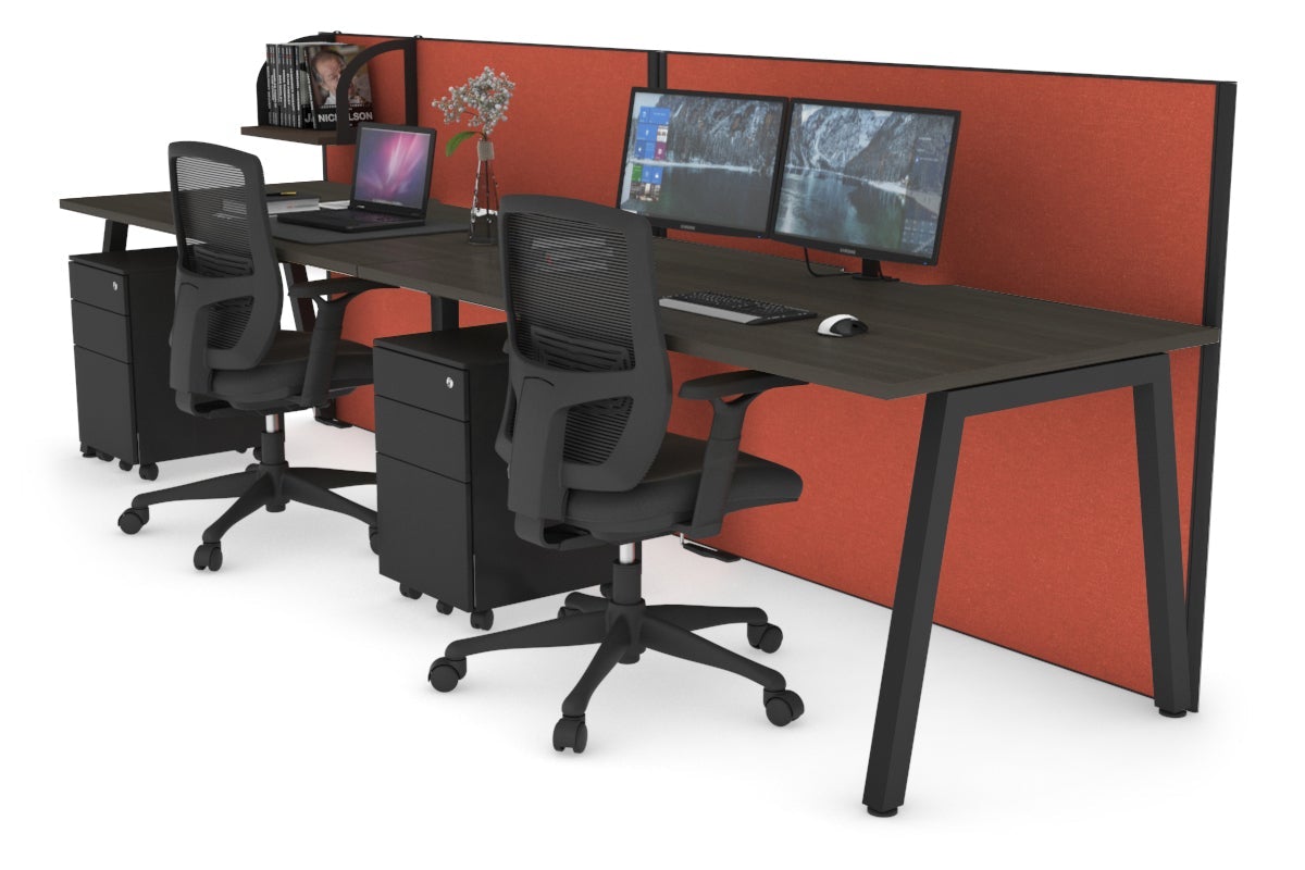 Horizon Quadro 2 Person Standing Desk with Cable Management - 1200L x 800W Office Workstation for Collaborative Workspaces & Home Offices