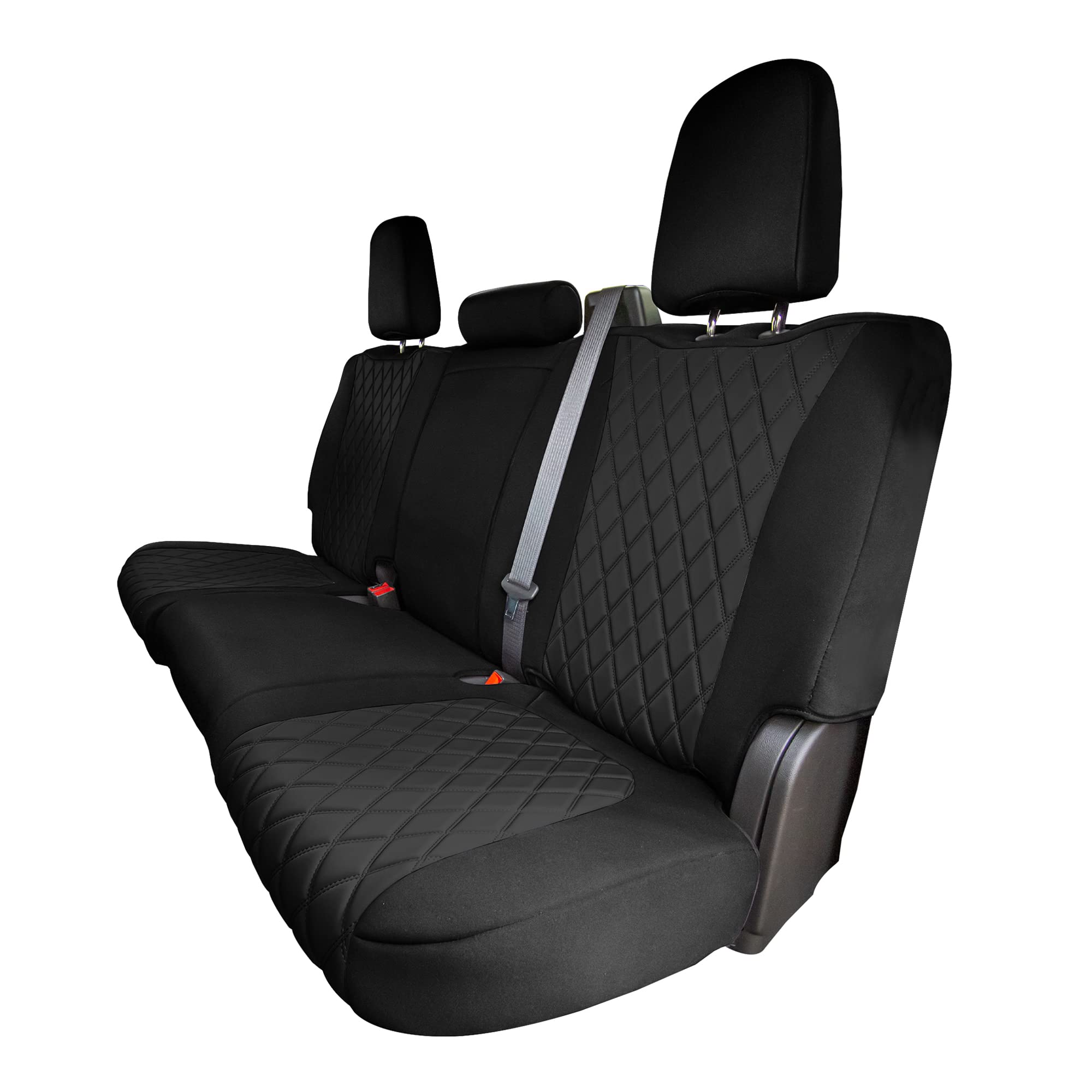 Premium Neoprene Water-Resistant Rear Seat Covers for 2019-2023 GMC Sierra 1500/2500HD/3500HD (SLT/AT4/Denali) - Custom Fit, Durable Protection - Perfect for Off-Roading, Camping & Family Road Trips