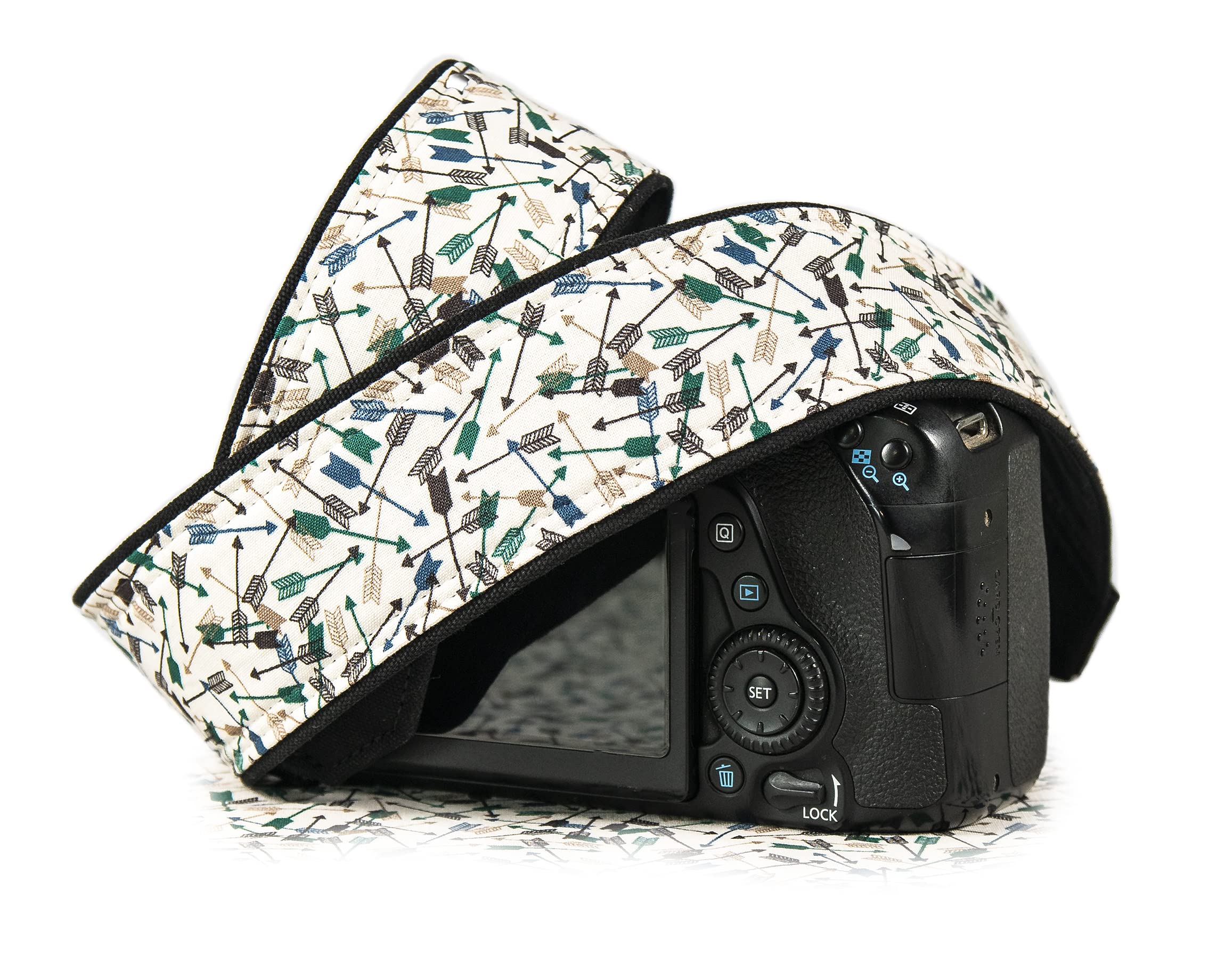 Premium Camera Strap with Arrow Design - Durable & Comfortable Neck Strap for DSLR, Mirrorless Cameras - Perfect for Travel, Photography & Outdoor Adventures