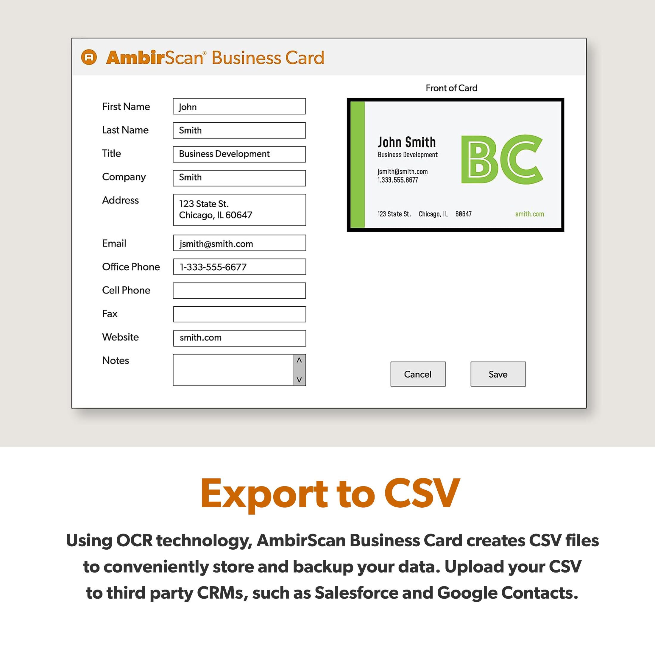 Ambir PS667 Business Card Scanner with OCR Software - Digitize & Organize Contacts for Sales, Networking & CRM Efficiency