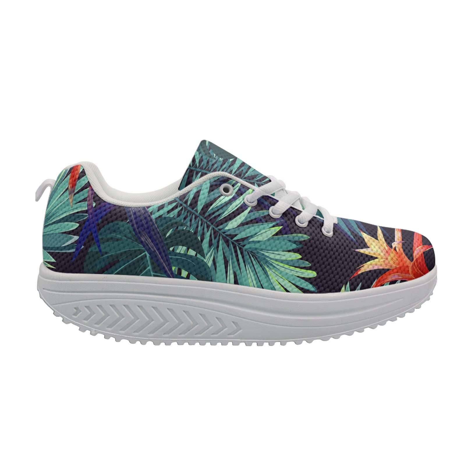 FOR U DESIGNS Women's Platform Sneakers - Comfortable Walking & Running Shoes with Lace-Up Design - Perfect for Gym, Workout, and Casual Everyday Wear