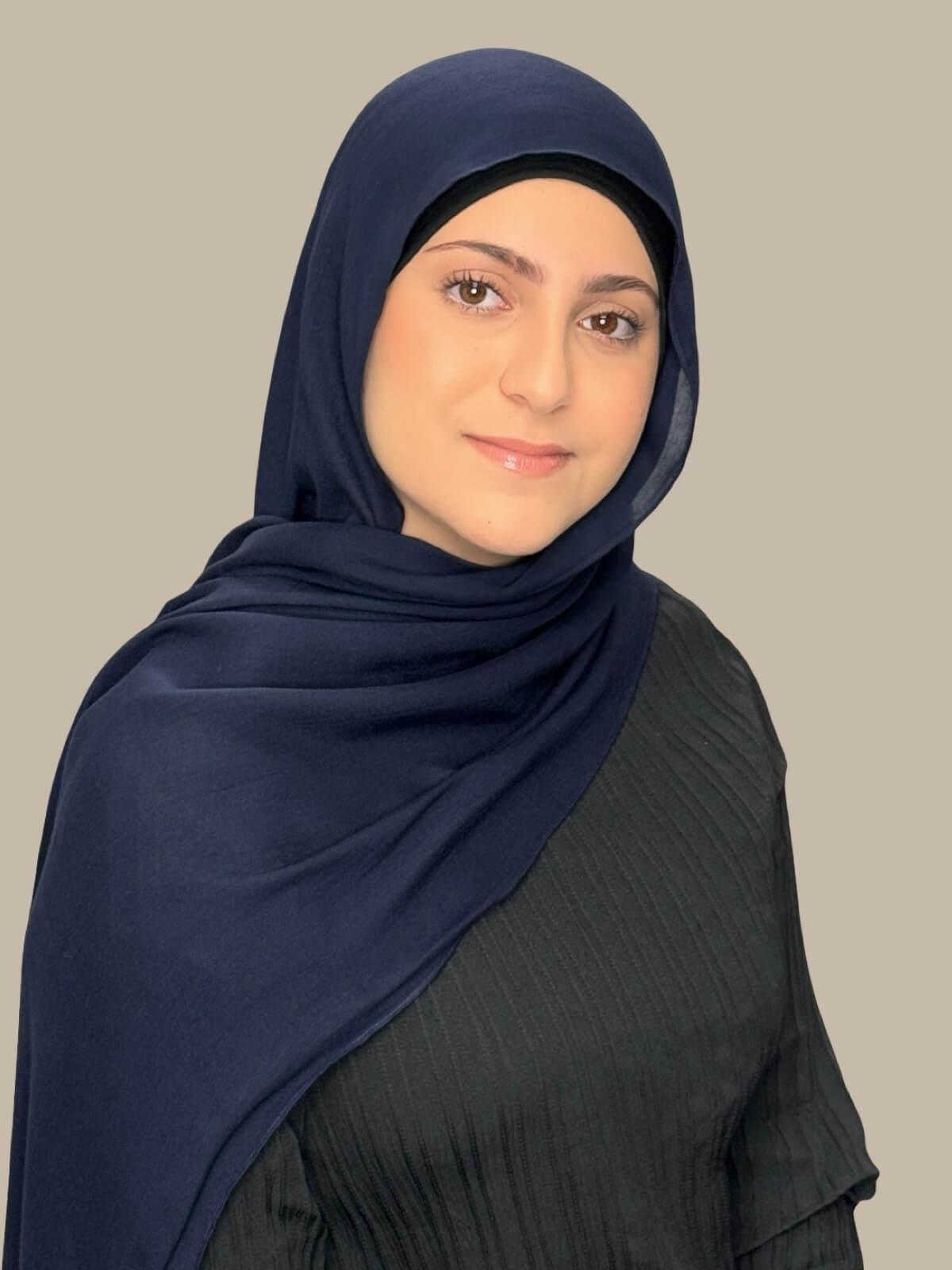 Stylish Cotton Modal Hijab for Women - Sea Storm Color - Perfect for Daily Wear, Prayer & Special Occasions