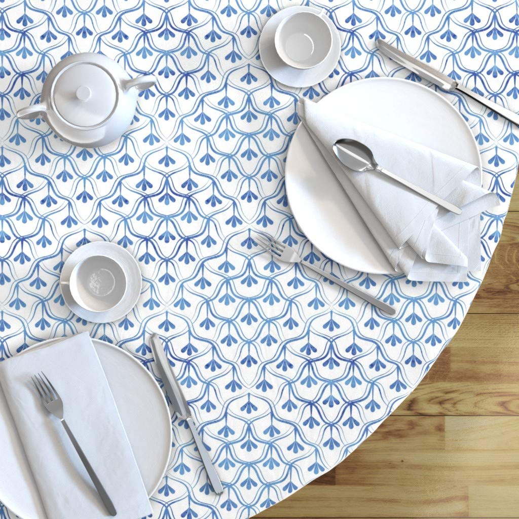 Premium Spoonflower Cotton Sateen Tablecloth - 90