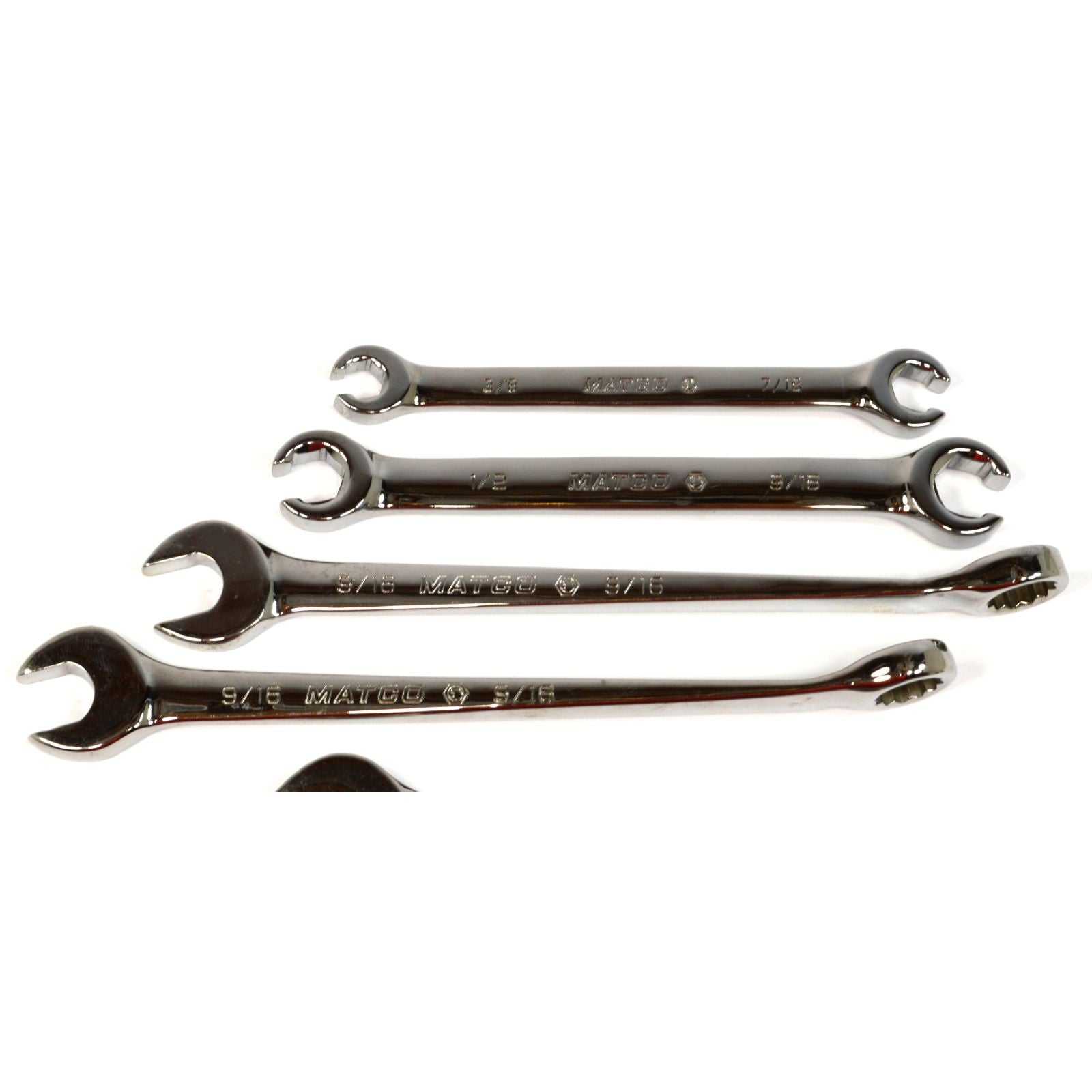 Premium 7-Piece Mixed Type Wrench Set - SAE Combination & Flare Nut Wrenches with Ergonomic Grip for Automotive Repair, Plumbing, and DIY Projects