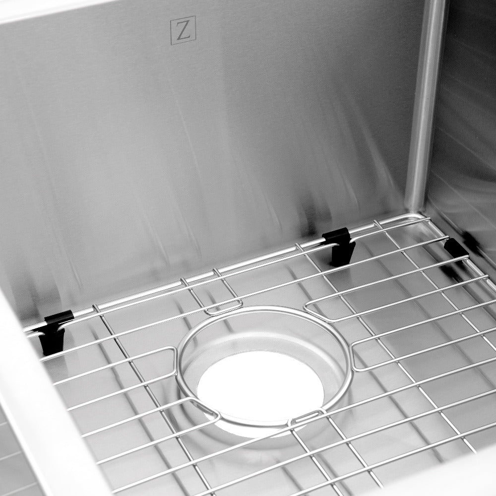 ZLINE Jackson 32-Inch Undermount Double Bowl Stainless Steel Kitchen Sink with Bottom Grid (SRDL 32) - Perfect for Modern Kitchens & Heavy-Duty Cooking