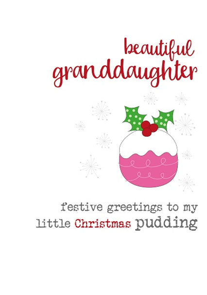 Beautiful Dandelion Stationery Christmas Card for Granddaughter - Perfect for Holiday Gifts, Family Celebrations & Heartwarming Moments