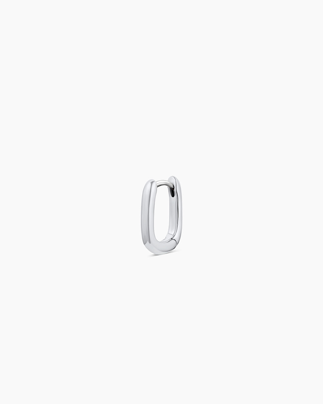 Lou Link Single Huggie Earrings - Minimalist Gold Hoop Earrings for Women, Dainty Everyday Jewelry - Perfect for Work, Date Night & Casual Outings