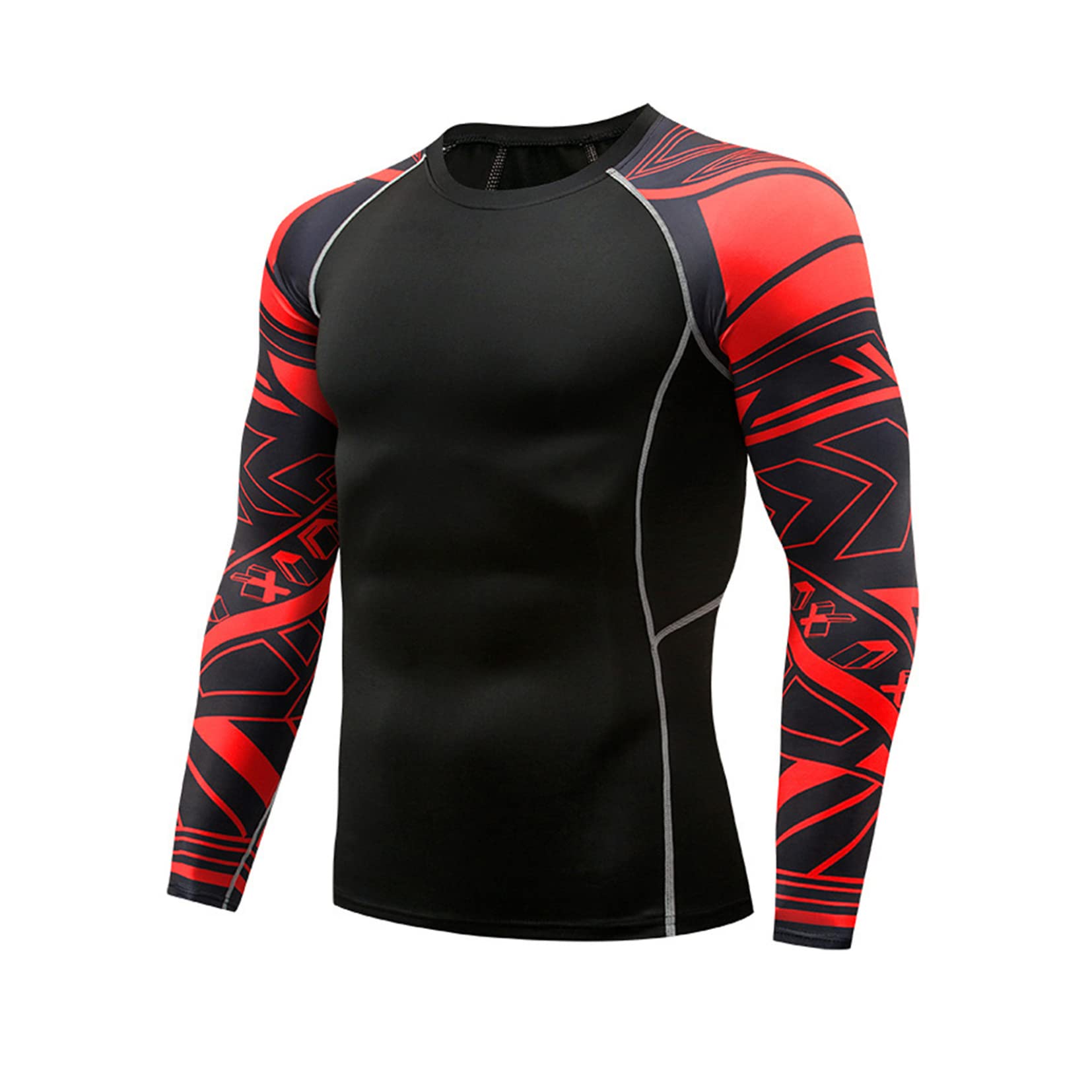 Men's UPF 50+ Long Sleeve Rash Guard Swim Shirt - Sun Protection Athletic Swimwear for Swimming, Surfing & Outdoor Water Sports