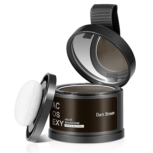 Root Touch Up Hair Color Powder - Dark Brown for Women & Men | Eyebrow, Beard & Gray Hair Coverage | Quick Fix for Bald Spots & Hairline | Perfect for Daily Use, Travel & Special Occasions