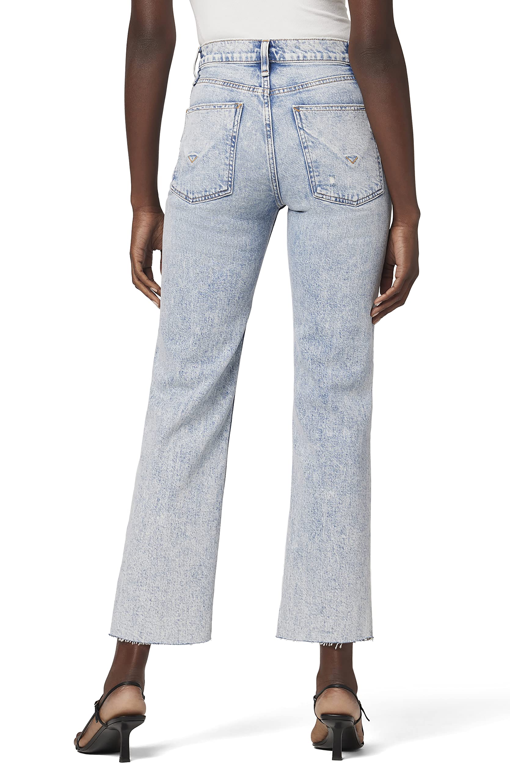 HUDSON Women's Remi High Rise Straight Leg Cropped Jeans - Stylish Slim Fit Denim Pants for Casual Wear & Everyday Outfits