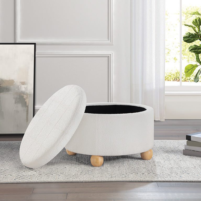 Office Star Baynes Storage Ottoman with Removable Top - Versatile Footrest, Seat & Storage Bench for Living Room, Bedroom & Office [BNS]