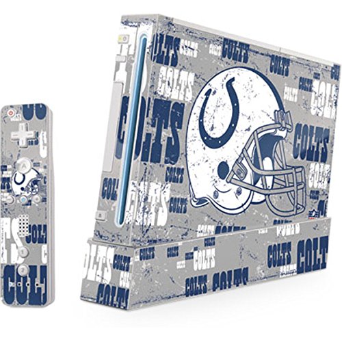 Official NFL Indianapolis Colts Gaming Skin Decal for Wii Console & Controller - Durable Vinyl Wrap with Blast Design - Perfect for Game Nights & Sports Fan Gifts