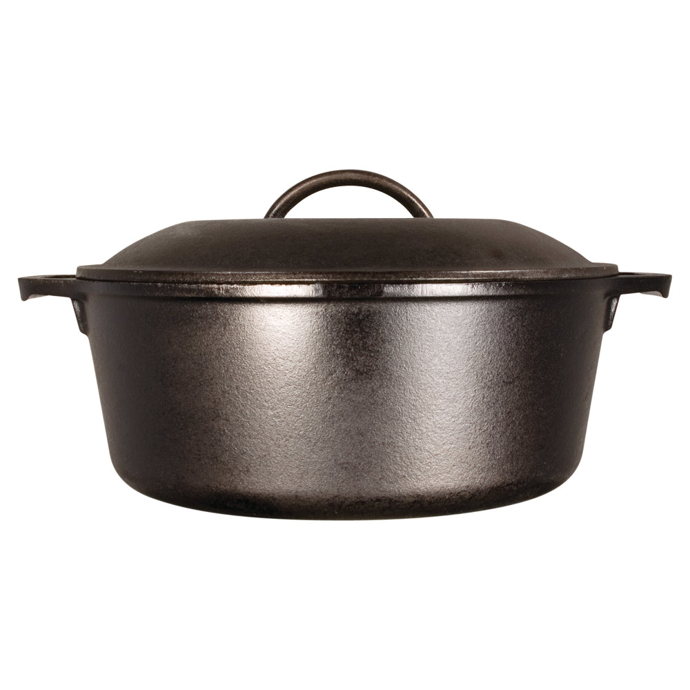 Best 4.7L Cast Iron Dutch Oven for Baking, Braising & Roasting - Perfect for Camping, Home Cooking & Outdoor BBQ